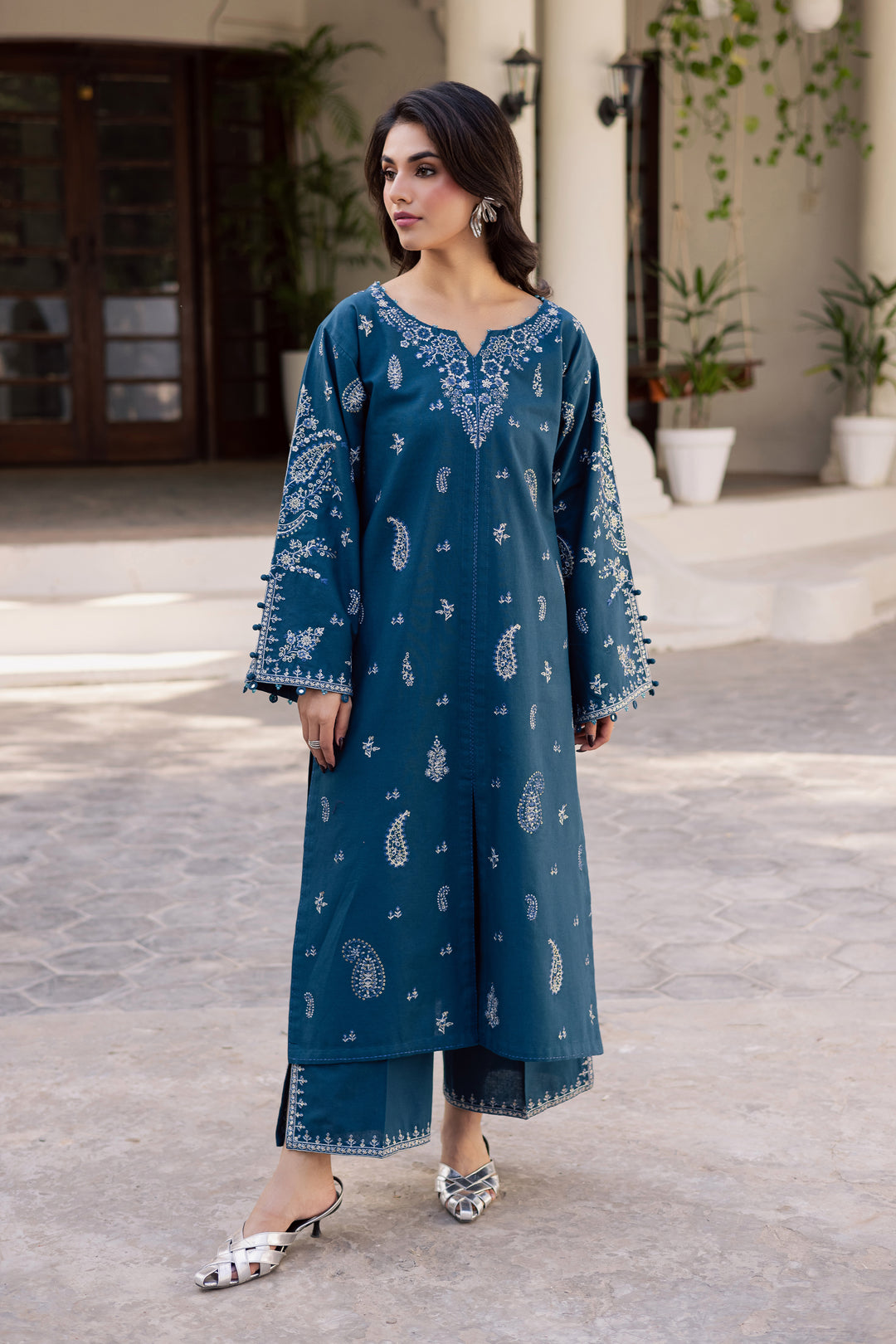  Blue Clue 2Pc - Embroidered Khaddar Dress BATIK WINTER PRET 2025  BATIK   XS / Ocean / Khaddar-S / Ocean / Khaddar-M / Ocean / Khaddar-L / Ocean / Khaddar-XL / Ocean / Khaddar
