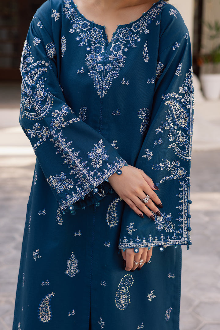  Blue Clue 2Pc - Embroidered Khaddar Dress BATIK WINTER PRET 2025  BATIK   XS / Ocean / Khaddar-S / Ocean / Khaddar-M / Ocean / Khaddar-L / Ocean / Khaddar-XL / Ocean / Khaddar