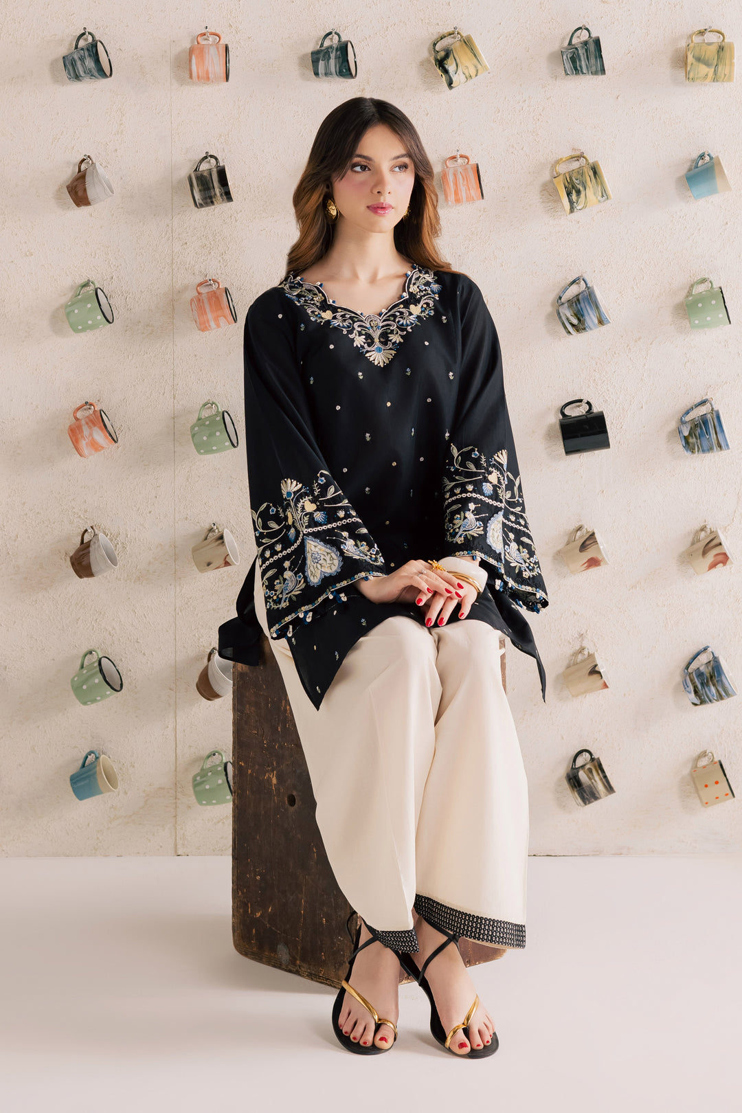  Blue Jay 2Pc - Embroidered Lawn Dress EverydayEdit26  BATIK   XS / Black / Pima Lawn-S / Black / Pima Lawn-M / Black / Pima Lawn-L / Black / Pima Lawn-XL / Black / Pima Lawn