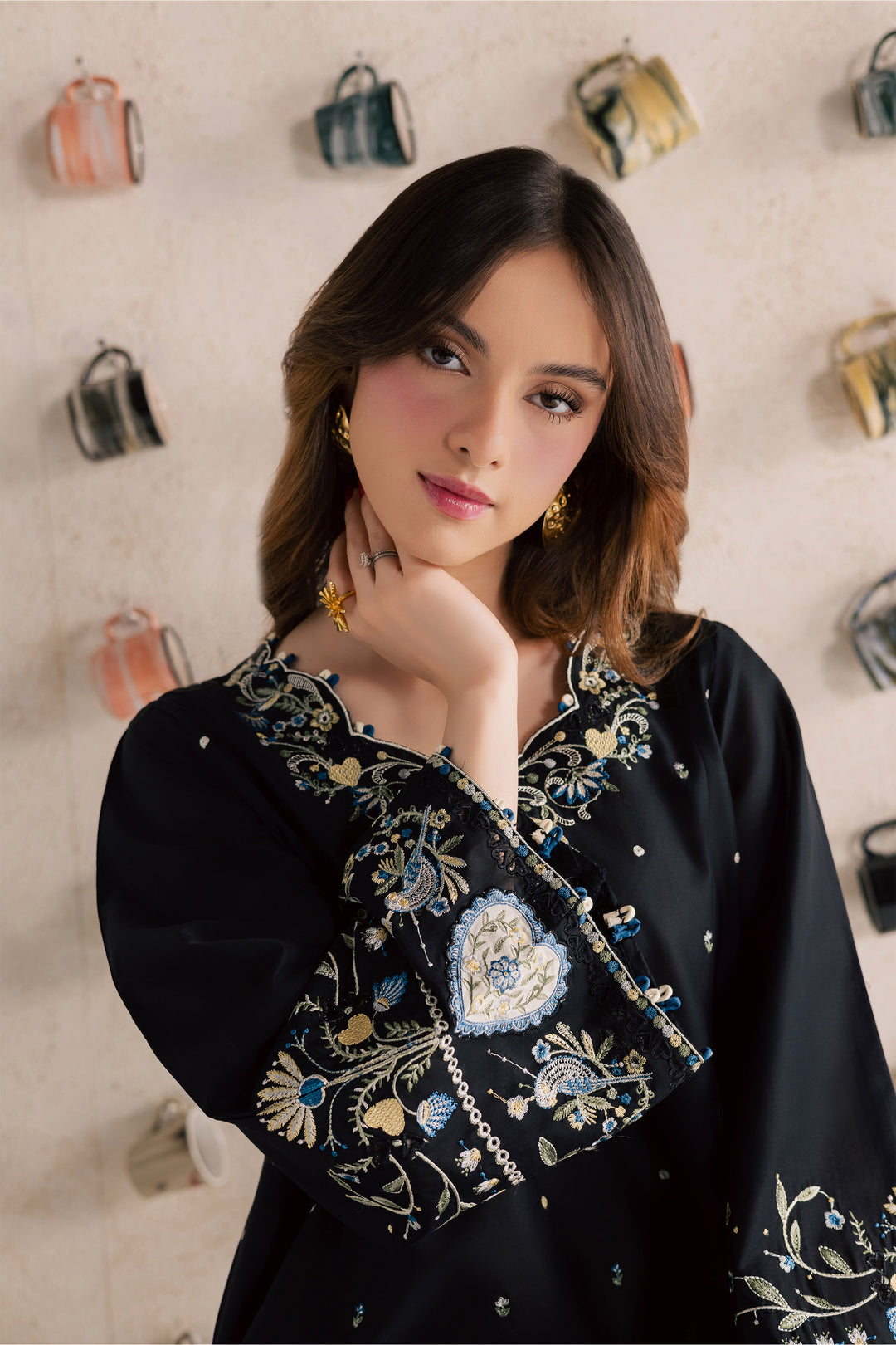  Blue Jay 2Pc - Embroidered Lawn Dress EverydayEdit26  BATIK   XS / Black / Pima Lawn-S / Black / Pima Lawn-M / Black / Pima Lawn-L / Black / Pima Lawn-XL / Black / Pima Lawn