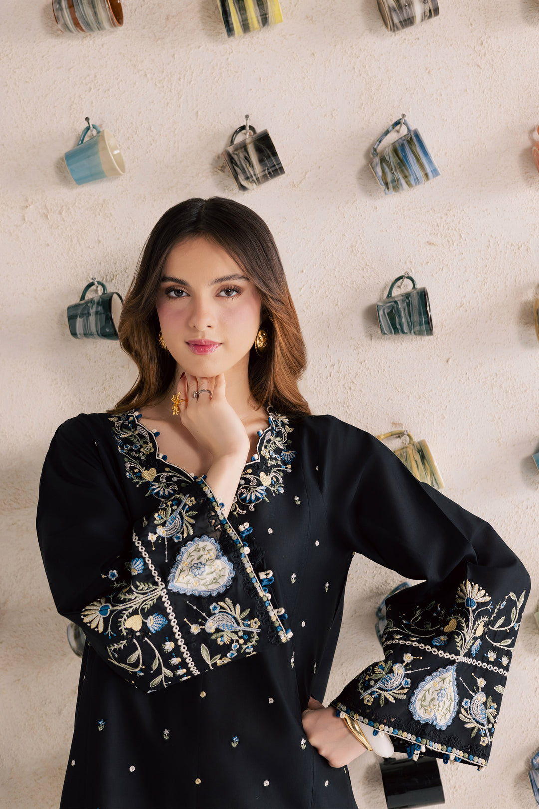  Blue Jay 2Pc - Embroidered Lawn Dress EverydayEdit26  BATIK   XS / Black / Pima Lawn-S / Black / Pima Lawn-M / Black / Pima Lawn-L / Black / Pima Lawn-XL / Black / Pima Lawn