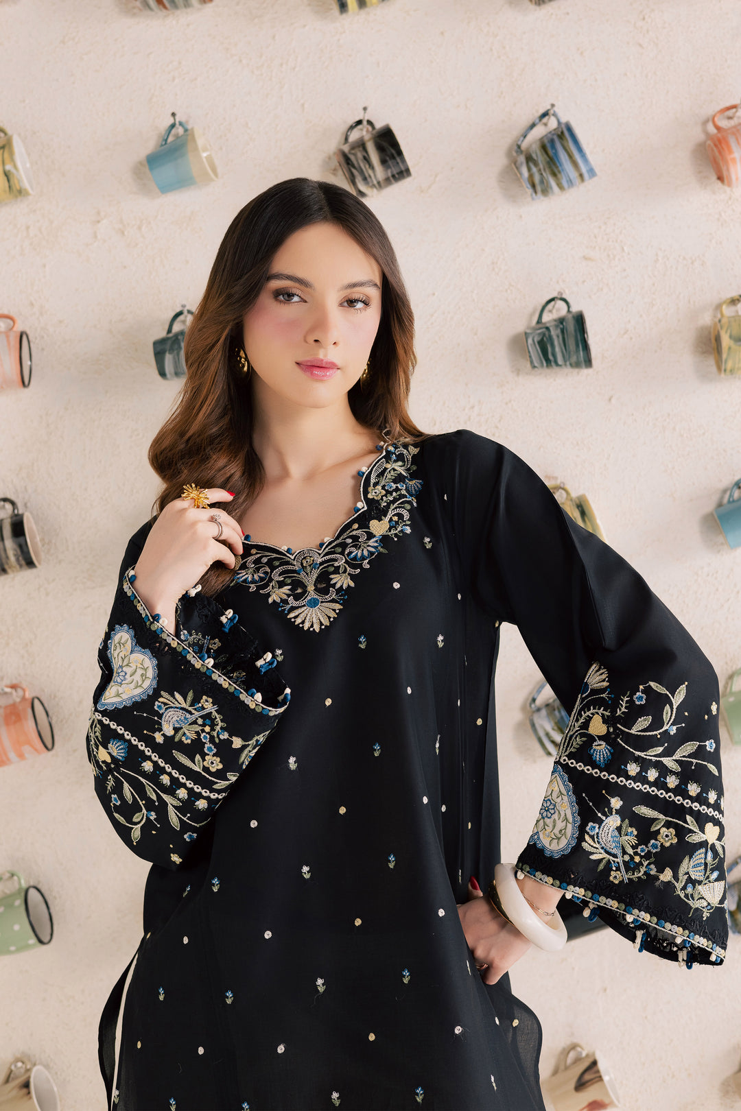  Blue Jay 2Pc - Embroidered Lawn Dress EverydayEdit26  BATIK   XS / Black / Pima Lawn-S / Black / Pima Lawn-M / Black / Pima Lawn-L / Black / Pima Lawn-XL / Black / Pima Lawn