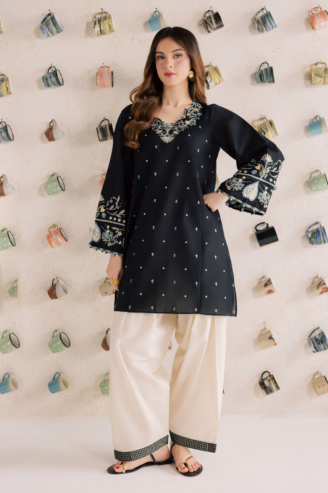 Blue Jay 2Pc - Embroidered Lawn Dress EverydayEdit26  BATIK   XS / Black / Pima Lawn-S / Black / Pima Lawn-M / Black / Pima Lawn-L / Black / Pima Lawn-XL / Black / Pima Lawn