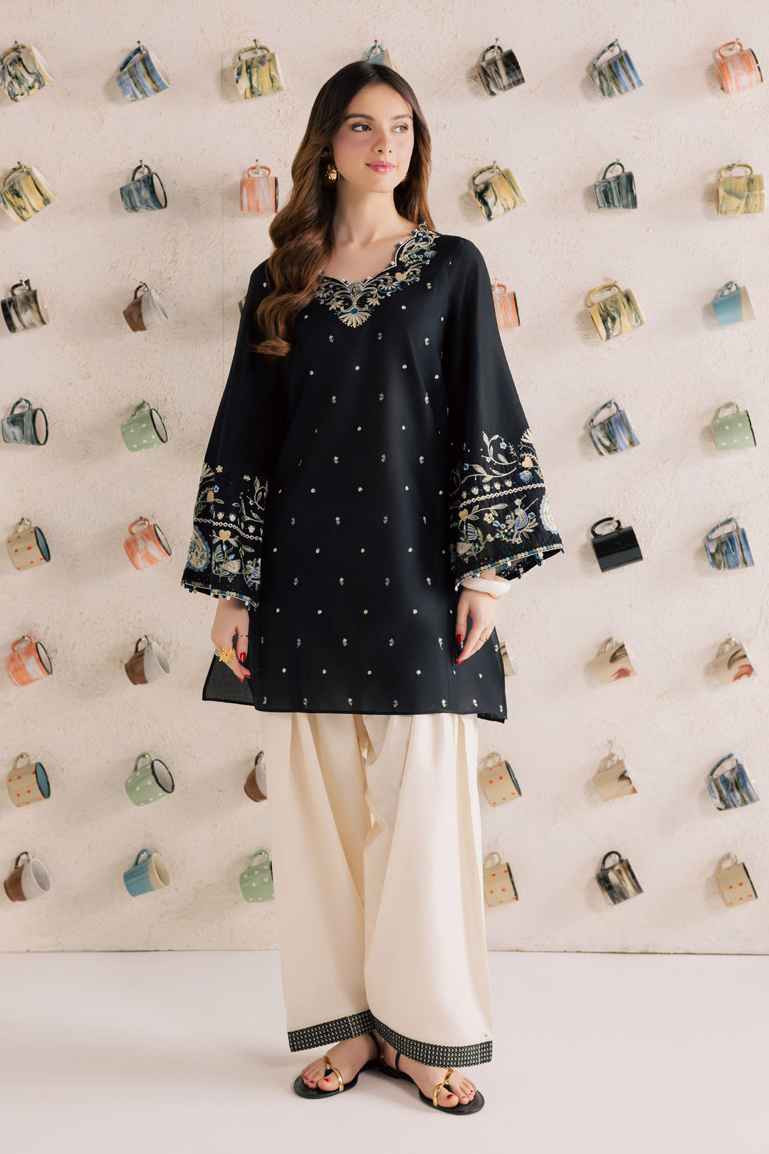  Blue Jay 2Pc - Embroidered Lawn Dress EverydayEdit26  BATIK   XS / Black / Pima Lawn-S / Black / Pima Lawn-M / Black / Pima Lawn-L / Black / Pima Lawn-XL / Black / Pima Lawn