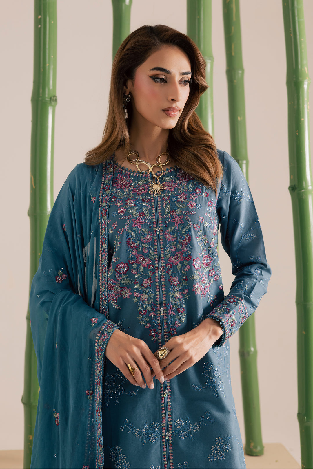 Blue Kaavish 3Pc - Embroidered Khaddar Dress BATIK WINTER PRET 2025  BATIK   XS / Aegean Blue / Khaddar-S / Aegean Blue / Khaddar-M / Aegean Blue / Khaddar-L / Aegean Blue / Khaddar-XL / Aegean Blue / Khaddar