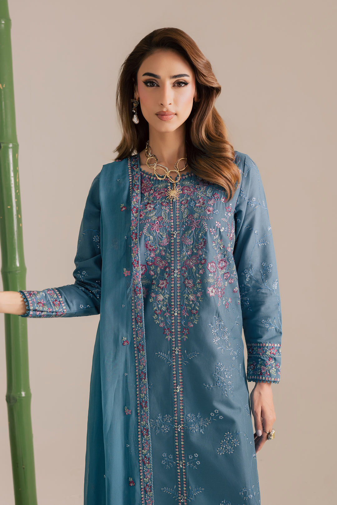  Blue Kaavish 3Pc - Embroidered Khaddar Dress BATIK WINTER PRET 2025  BATIK   XS / Aegean Blue / Khaddar-S / Aegean Blue / Khaddar-M / Aegean Blue / Khaddar-L / Aegean Blue / Khaddar-XL / Aegean Blue / Khaddar
