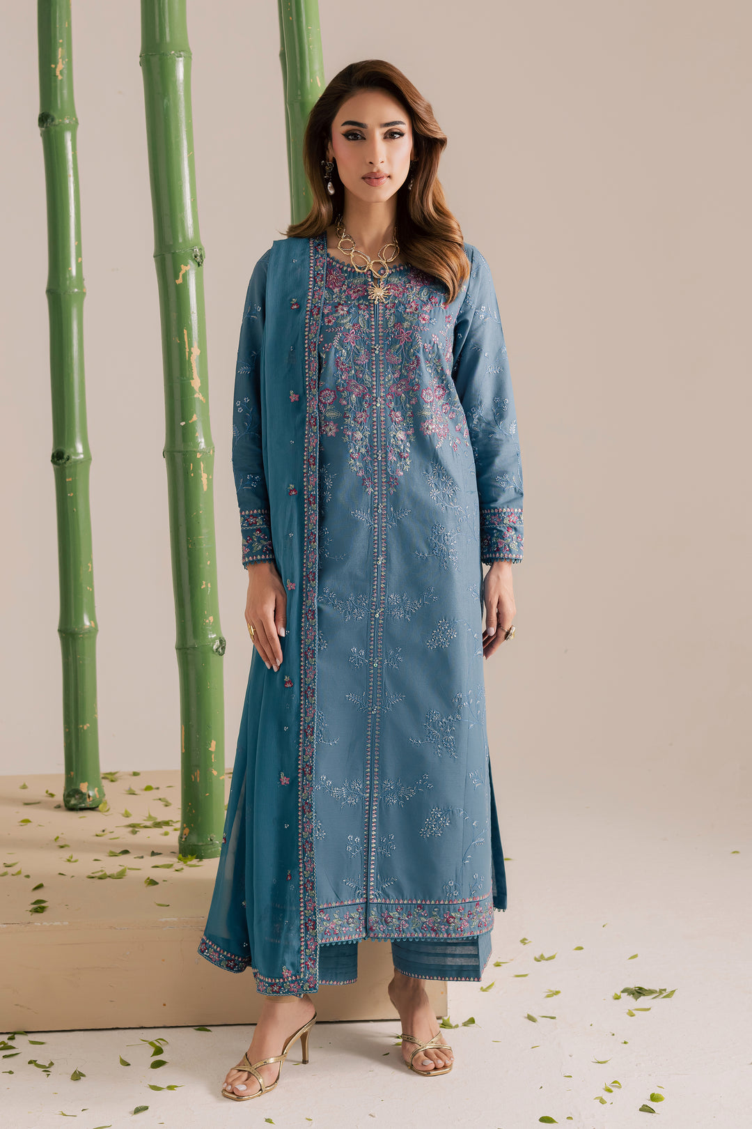  Blue Kaavish 3Pc - Embroidered Khaddar Dress BATIK WINTER PRET 2025  BATIK   XS / Aegean Blue / Khaddar-S / Aegean Blue / Khaddar-M / Aegean Blue / Khaddar-L / Aegean Blue / Khaddar-XL / Aegean Blue / Khaddar