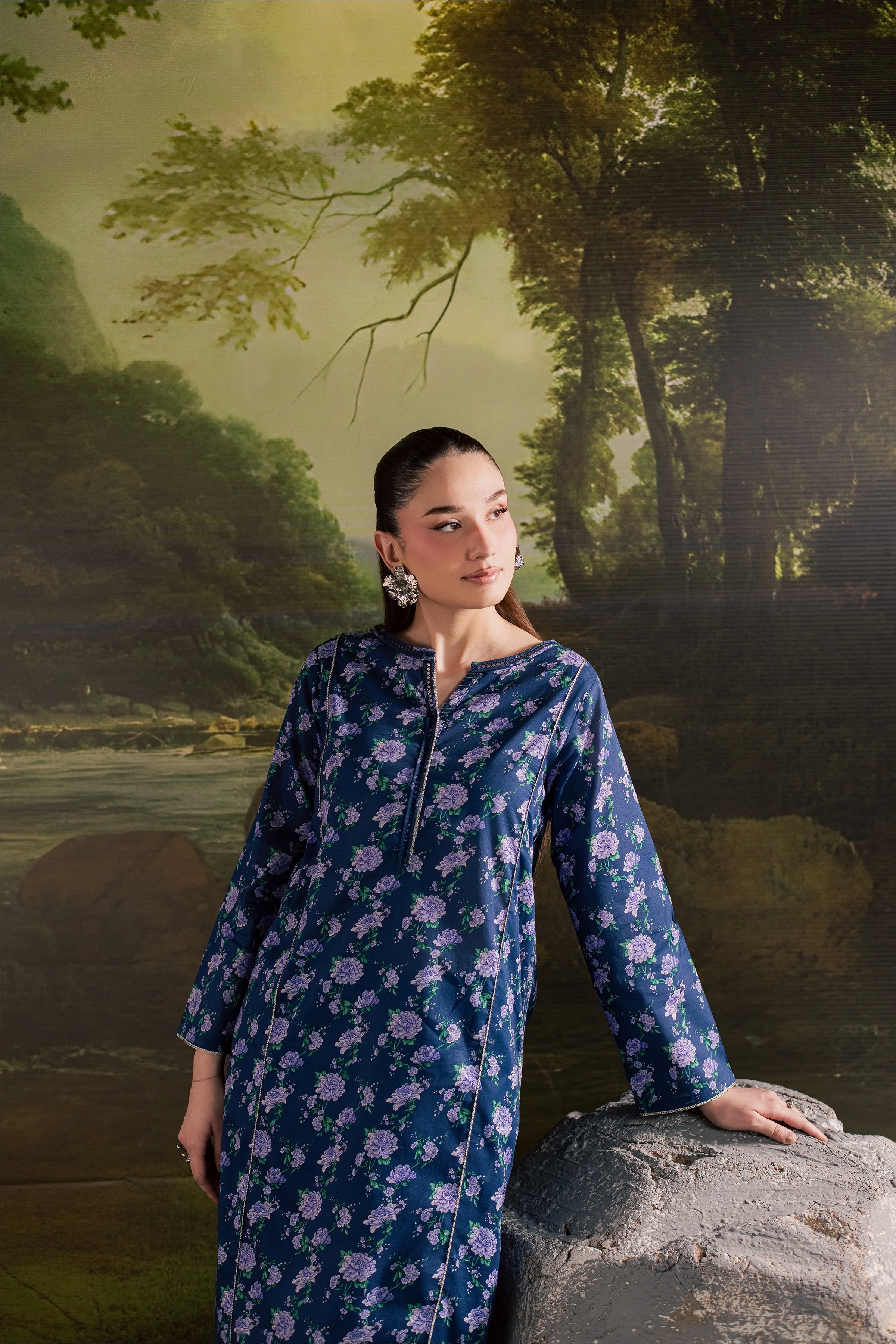  Blue Leah 2Pc - Printed Lawn Dress BATIKSS26  BATIK   XS / Blue / Lawn-S / Blue / Lawn-M / Blue / Lawn-L / Blue / Lawn-XL / Blue / Lawn