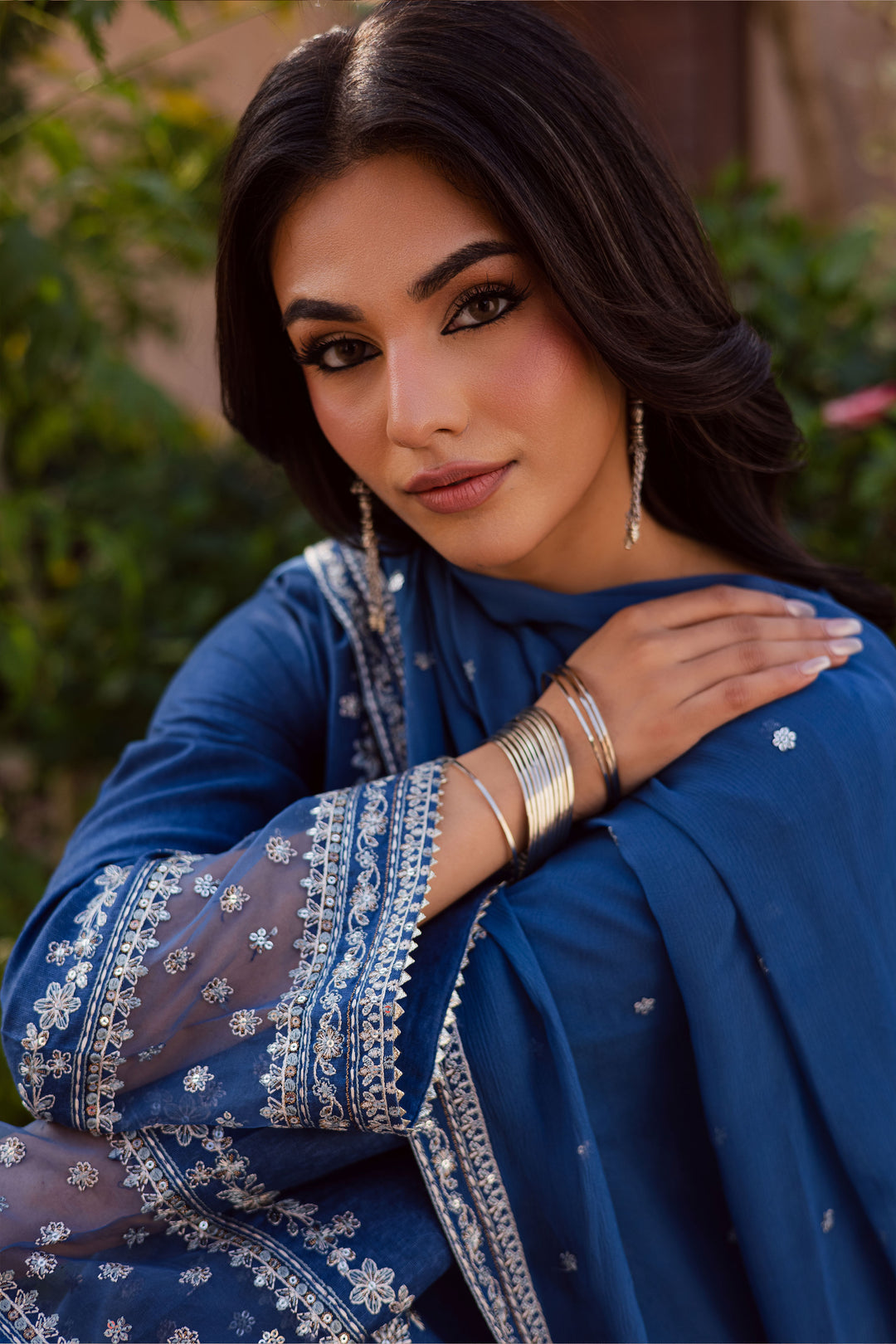  Blue Mahra 3Pc - Embroidered Karandi Dress BATIK WINTER PRET 2025  BATIK   XS / Inky Blue / Karandi-S / Inky Blue / Karandi-M / Inky Blue / Karandi-L / Inky Blue / Karandi-XL / Inky Blue / Karandi