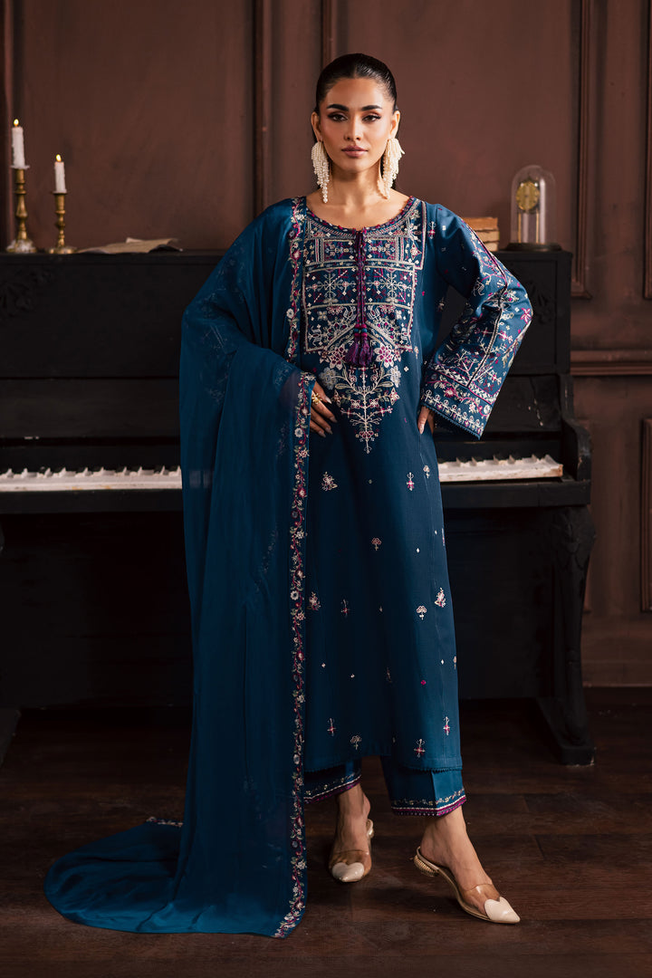  Blue Meg 3Pc - Embroidered Khaddar Dress BATIK WINTER PRET 2025  BATIK   XS / Poseidon / Khaddar-S / Poseidon / Khaddar-M / Poseidon / Khaddar-L / Poseidon / Khaddar-XL / Poseidon / Khaddar