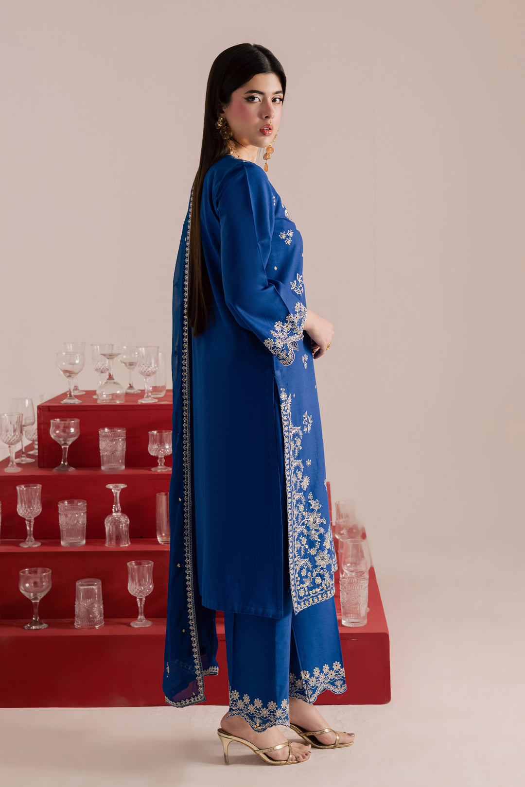  Blue Mehmal 3Pc - Embroidered Khaddar Dress BATIK WINTER PRET 2025  BATIK   XS / Set Sail / Khaddar-S / Set Sail / Khaddar-M / Set Sail / Khaddar-L / Set Sail / Khaddar-XL / Set Sail / Khaddar