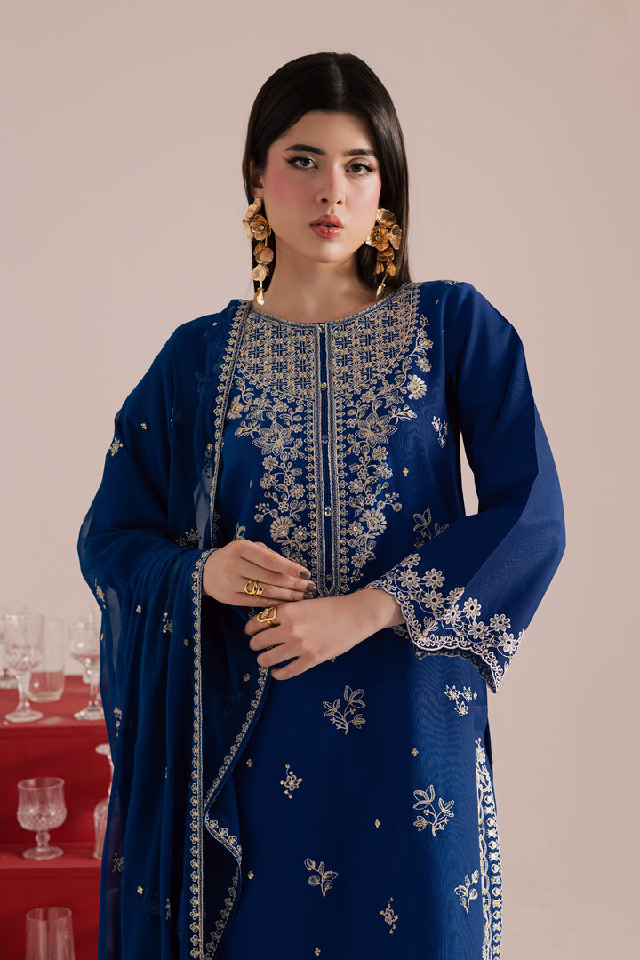  Blue Mehmal 3Pc - Embroidered Khaddar Dress BATIK WINTER PRET 2025  BATIK   XS / Set Sail / Khaddar-S / Set Sail / Khaddar-M / Set Sail / Khaddar-L / Set Sail / Khaddar-XL / Set Sail / Khaddar