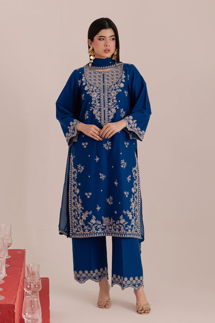  Blue Mehmal 3Pc - Embroidered Khaddar Dress BATIK WINTER PRET 2025  BATIK   XS / Set Sail / Khaddar-S / Set Sail / Khaddar-M / Set Sail / Khaddar-L / Set Sail / Khaddar-XL / Set Sail / Khaddar