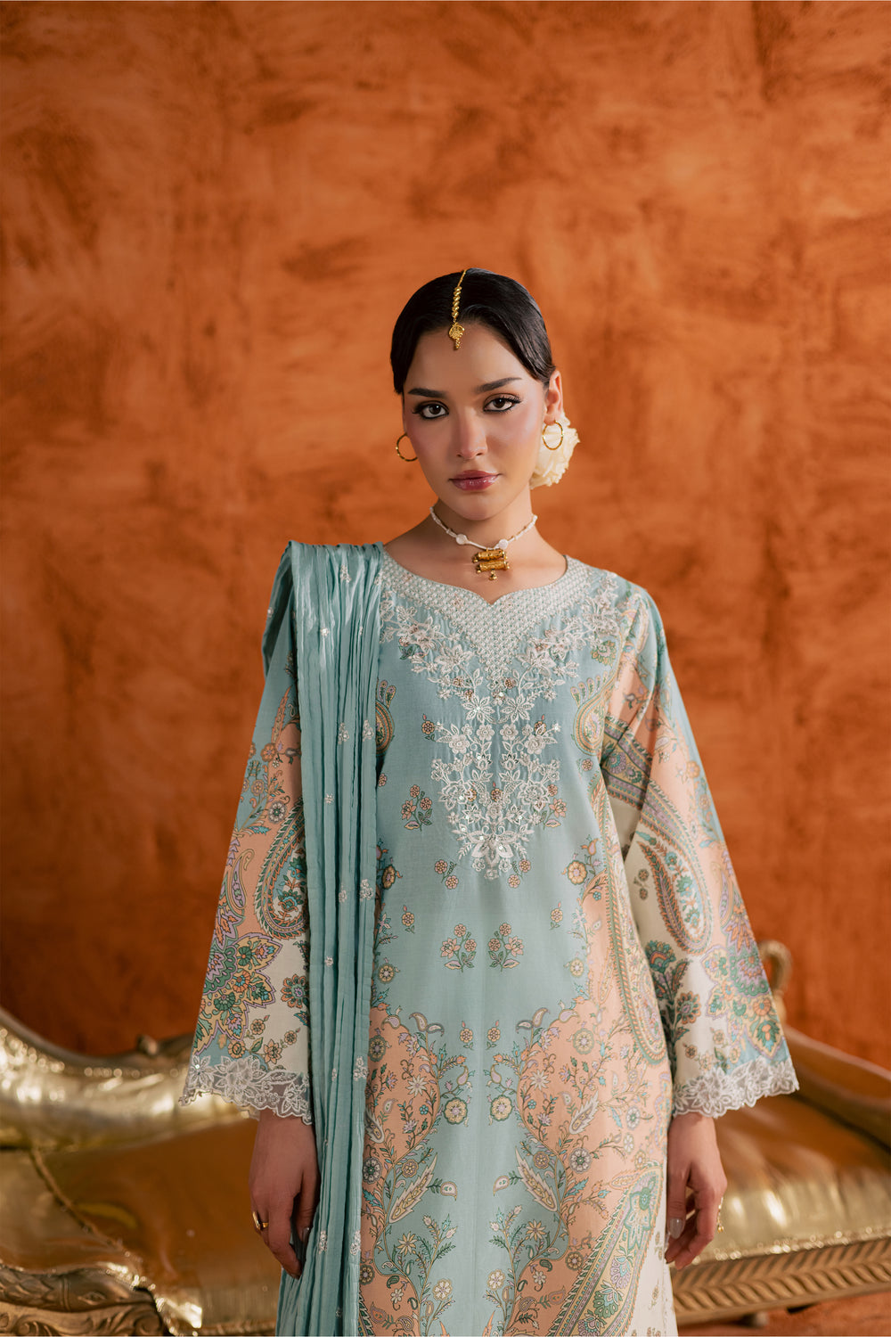  Blue Olaf 3Pc - Printed Lawn Dress BATIKEID2026  BATIK   XS / Ocean Blue / Lawn-S / Ocean Blue / Lawn-M / Ocean Blue / Lawn-L / Ocean Blue / Lawn-XL / Ocean Blue / Lawn