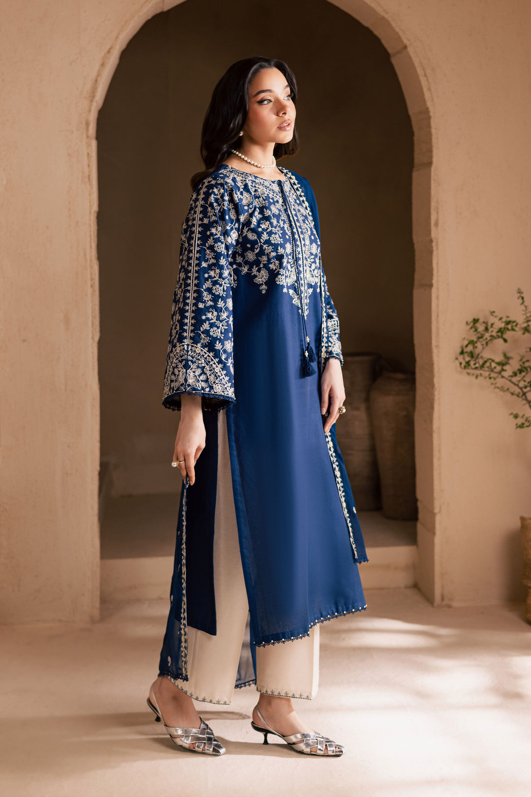  Blue Pashmina 3Pc - Embroidered Khaddar Dress BATIK WINTER PRET 2025  BATIK   XS / Blue / Khaddar-S / Blue / Khaddar-M / Blue / Khaddar-L / Blue / Khaddar-XL / Blue / Khaddar