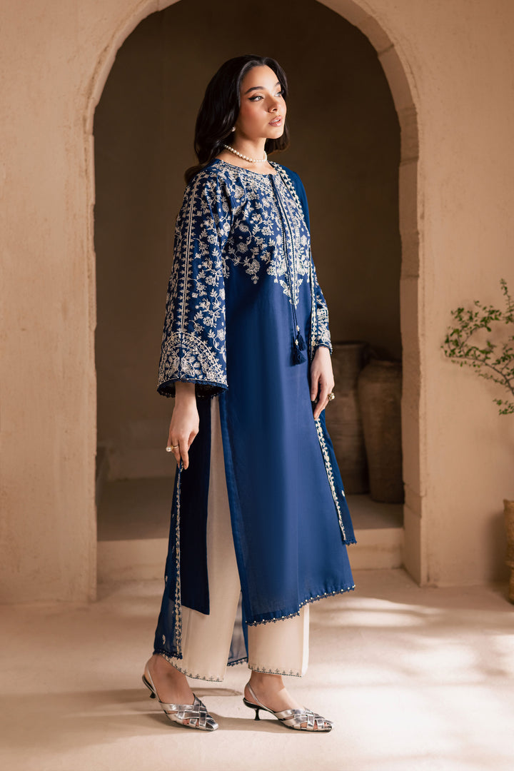  Blue Pashmina 3Pc - Embroidered Khaddar Dress BATIK WINTER PRET 2025  BATIK   XS / Blue / Khaddar-S / Blue / Khaddar-M / Blue / Khaddar-L / Blue / Khaddar-XL / Blue / Khaddar