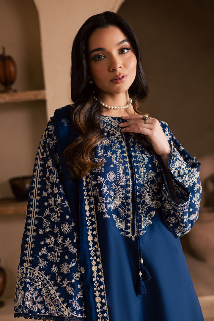  Blue Pashmina 3Pc - Embroidered Khaddar Dress BATIK WINTER PRET 2025  BATIK   XS / Blue / Khaddar-S / Blue / Khaddar-M / Blue / Khaddar-L / Blue / Khaddar-XL / Blue / Khaddar