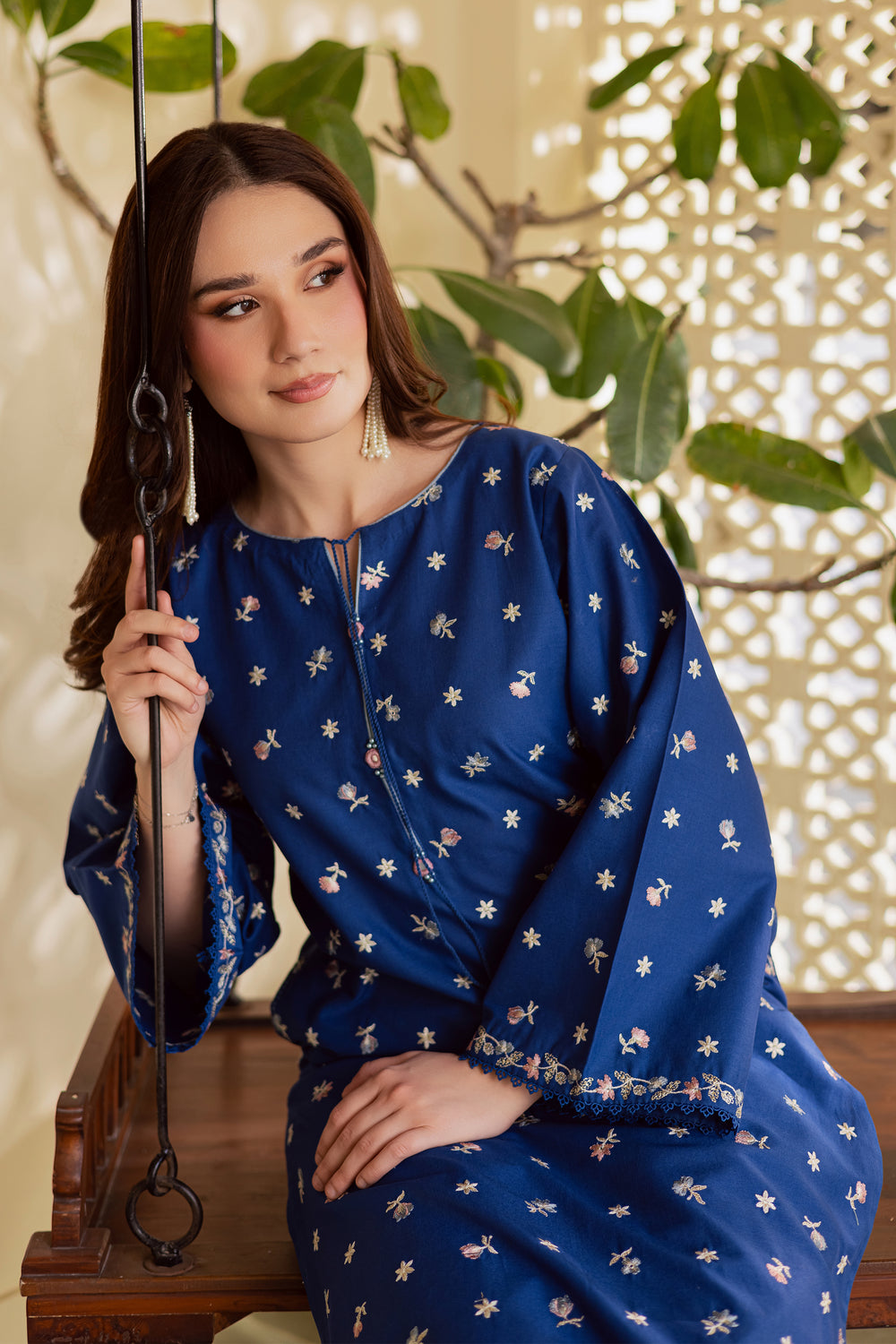  Blue Pearly 2Pc - Embroidered Khaddar Dress BATIK WINTER PRET 2025  BATIK   XS / Set Sail / Khaddar-S / Set Sail / Khaddar-M / Set Sail / Khaddar-L / Set Sail / Khaddar-XL / Set Sail / Khaddar