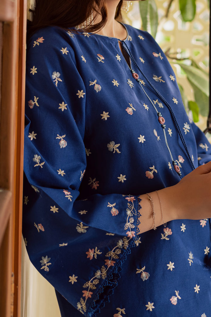  Blue Pearly 2Pc - Embroidered Khaddar Dress BATIK WINTER PRET 2025  BATIK   XS / Set Sail / Khaddar-S / Set Sail / Khaddar-M / Set Sail / Khaddar-L / Set Sail / Khaddar-XL / Set Sail / Khaddar