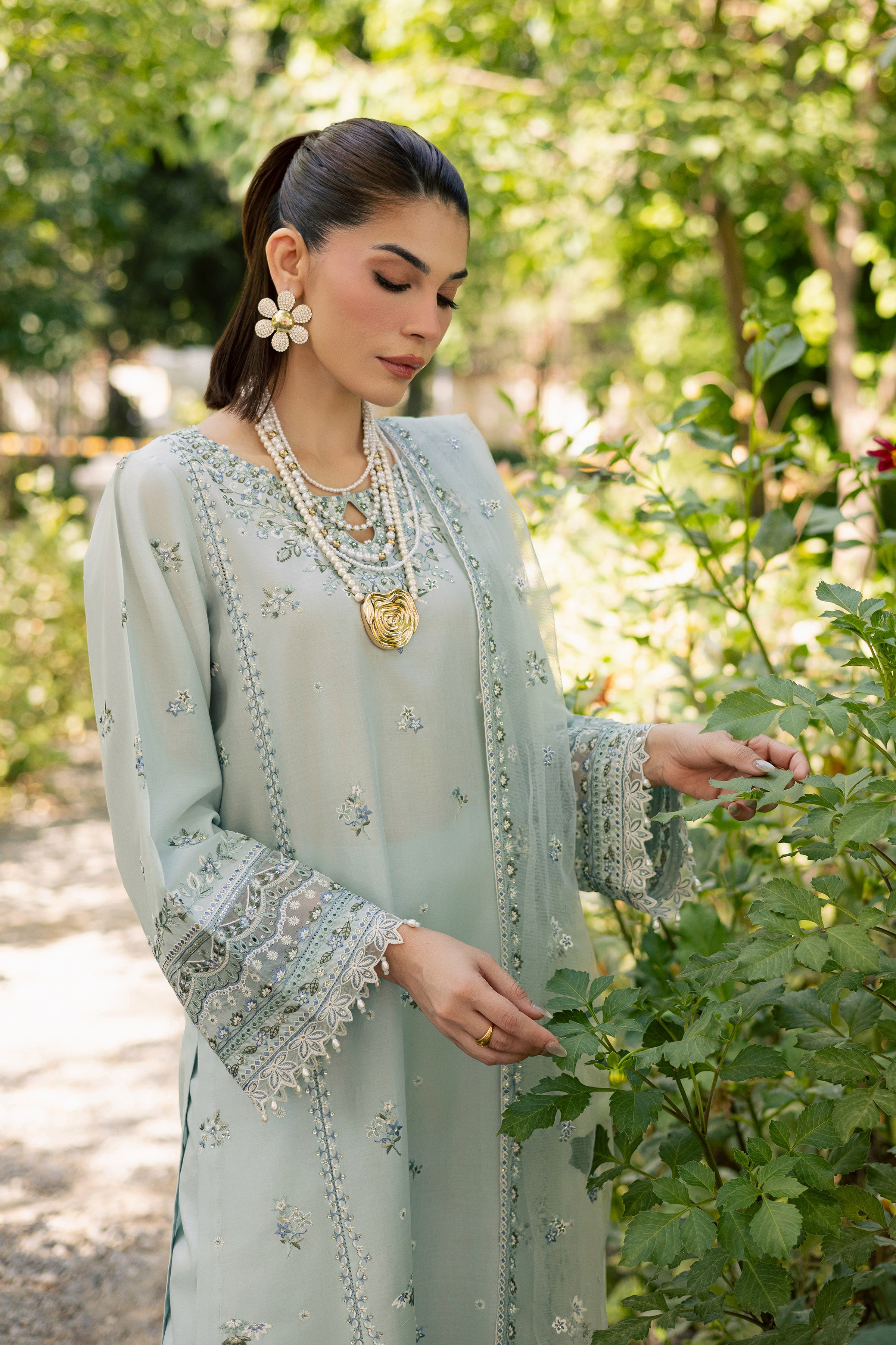 Blue Petra 3Pc - Festive Embroidered Lawn Blue Petra 3Pc - Festive Embroidered Lawn
