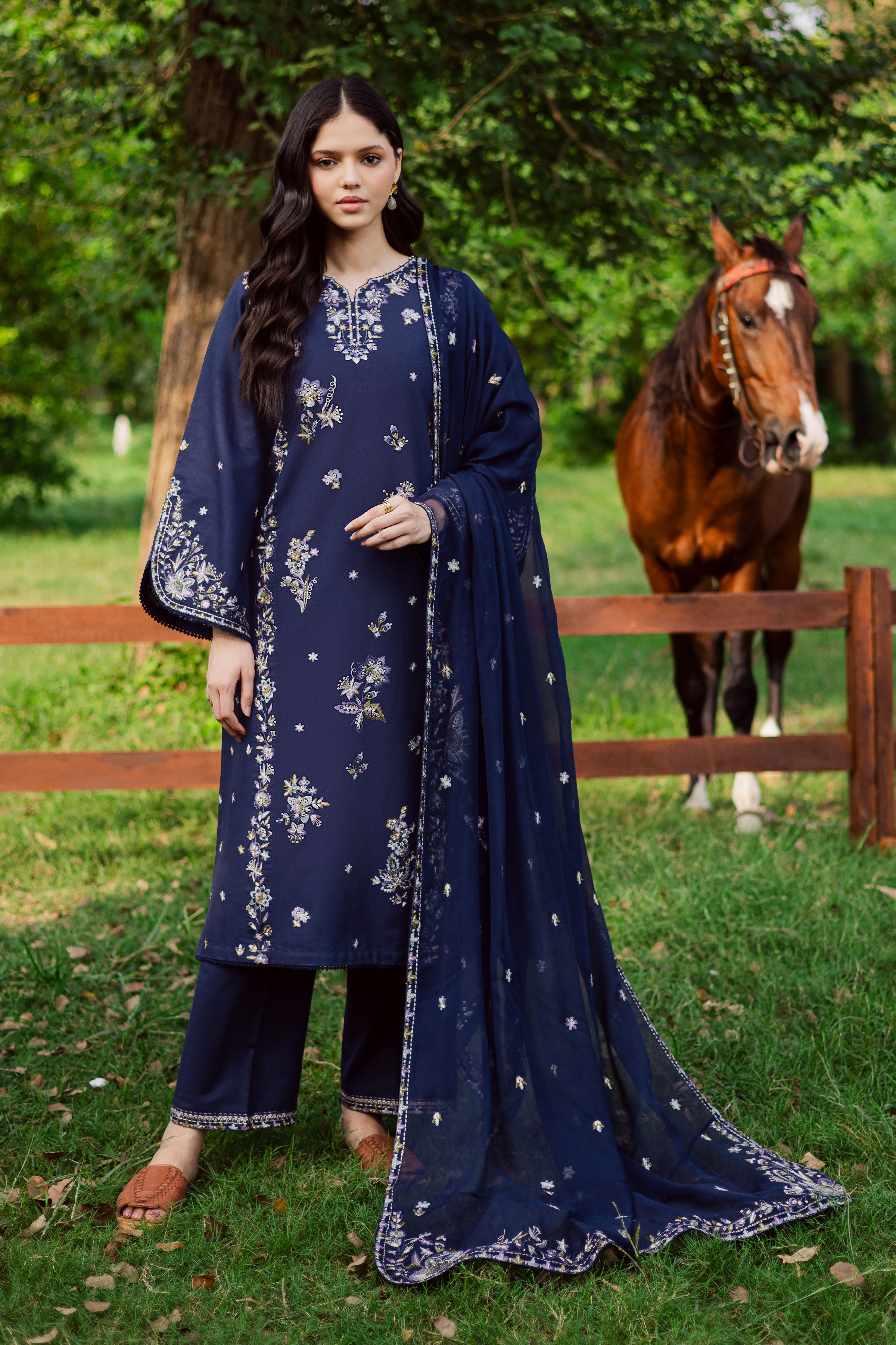  Blue Rush 3Pc - Embroidered Khaddar Dress BATIK WINTER PRET 2025  BATIK   XS / Midnight Blue / Khaddar-S / Midnight Blue / Khaddar-M / Midnight Blue / Khaddar-L / Midnight Blue / Khaddar-XL / Midnight Blue / Khaddar