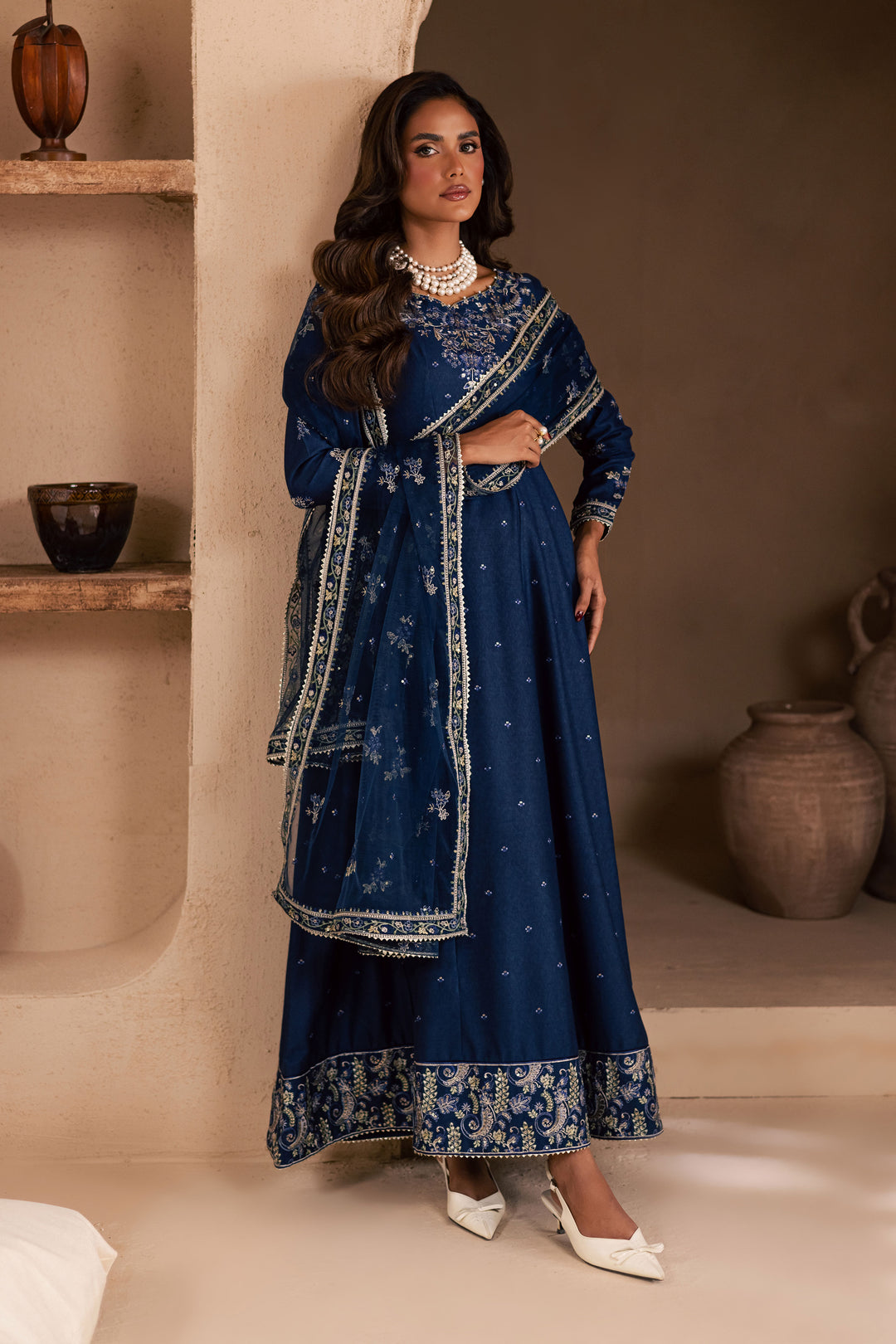  Blue Wester 3Pc - Embroidered Khaddar Dress BATIK WINTER PRET 2025  BATIK   XS / Electric Blue / Khaddar-S / Electric Blue / Khaddar-M / Electric Blue / Khaddar-L / Electric Blue / Khaddar-XL / Electric Blue / Khaddar