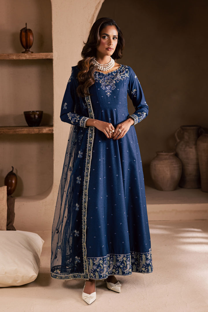  Blue Wester 3Pc - Embroidered Khaddar Dress BATIK WINTER PRET 2025  BATIK   XS / Electric Blue / Khaddar-S / Electric Blue / Khaddar-M / Electric Blue / Khaddar-L / Electric Blue / Khaddar-XL / Electric Blue / Khaddar