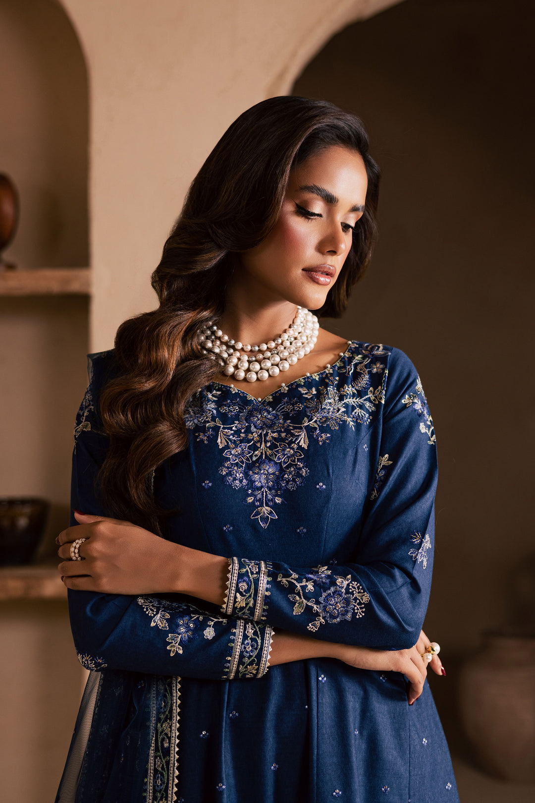  Blue Wester 3Pc - Embroidered Khaddar Dress BATIK WINTER PRET 2025  BATIK   XS / Electric Blue / Khaddar-S / Electric Blue / Khaddar-M / Electric Blue / Khaddar-L / Electric Blue / Khaddar-XL / Electric Blue / Khaddar