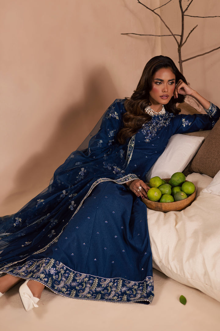  Blue Wester 3Pc - Embroidered Khaddar Dress BATIK WINTER PRET 2025  BATIK   XS / Electric Blue / Khaddar-S / Electric Blue / Khaddar-M / Electric Blue / Khaddar-L / Electric Blue / Khaddar-XL / Electric Blue / Khaddar