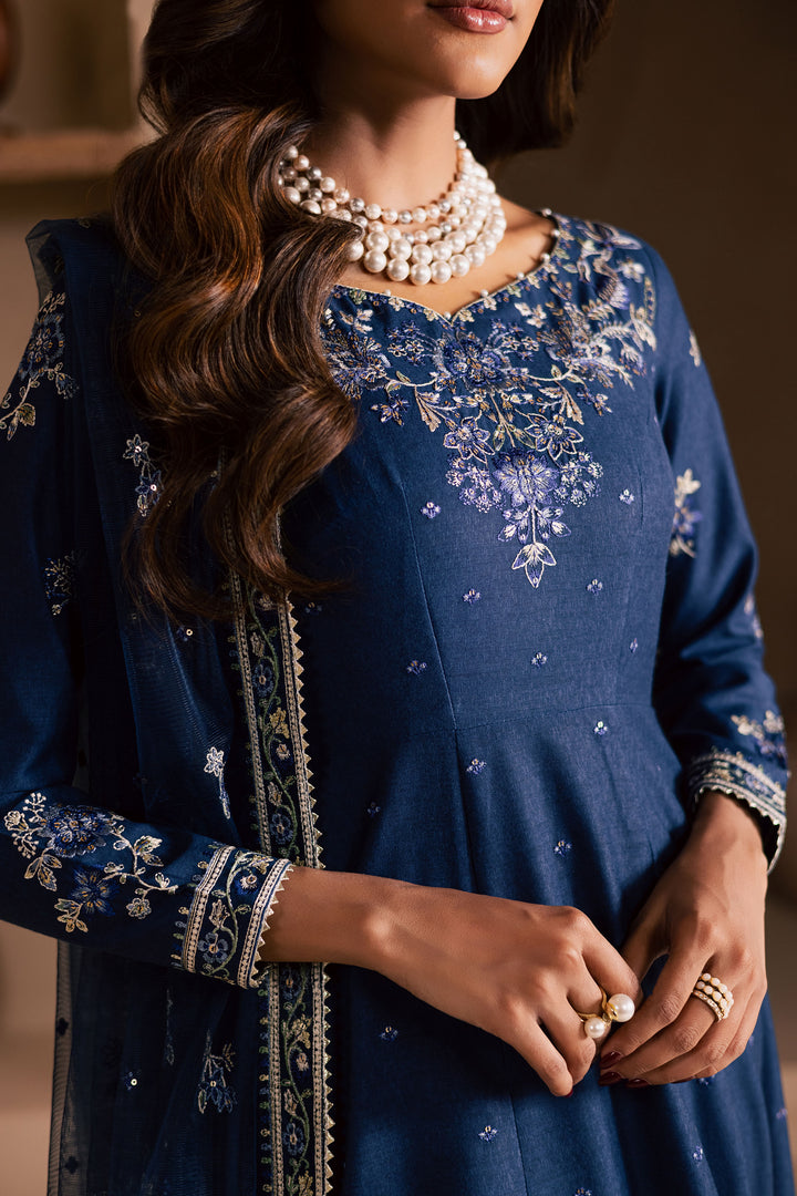  Blue Wester 3Pc - Embroidered Khaddar Dress BATIK WINTER PRET 2025  BATIK   XS / Electric Blue / Khaddar-S / Electric Blue / Khaddar-M / Electric Blue / Khaddar-L / Electric Blue / Khaddar-XL / Electric Blue / Khaddar