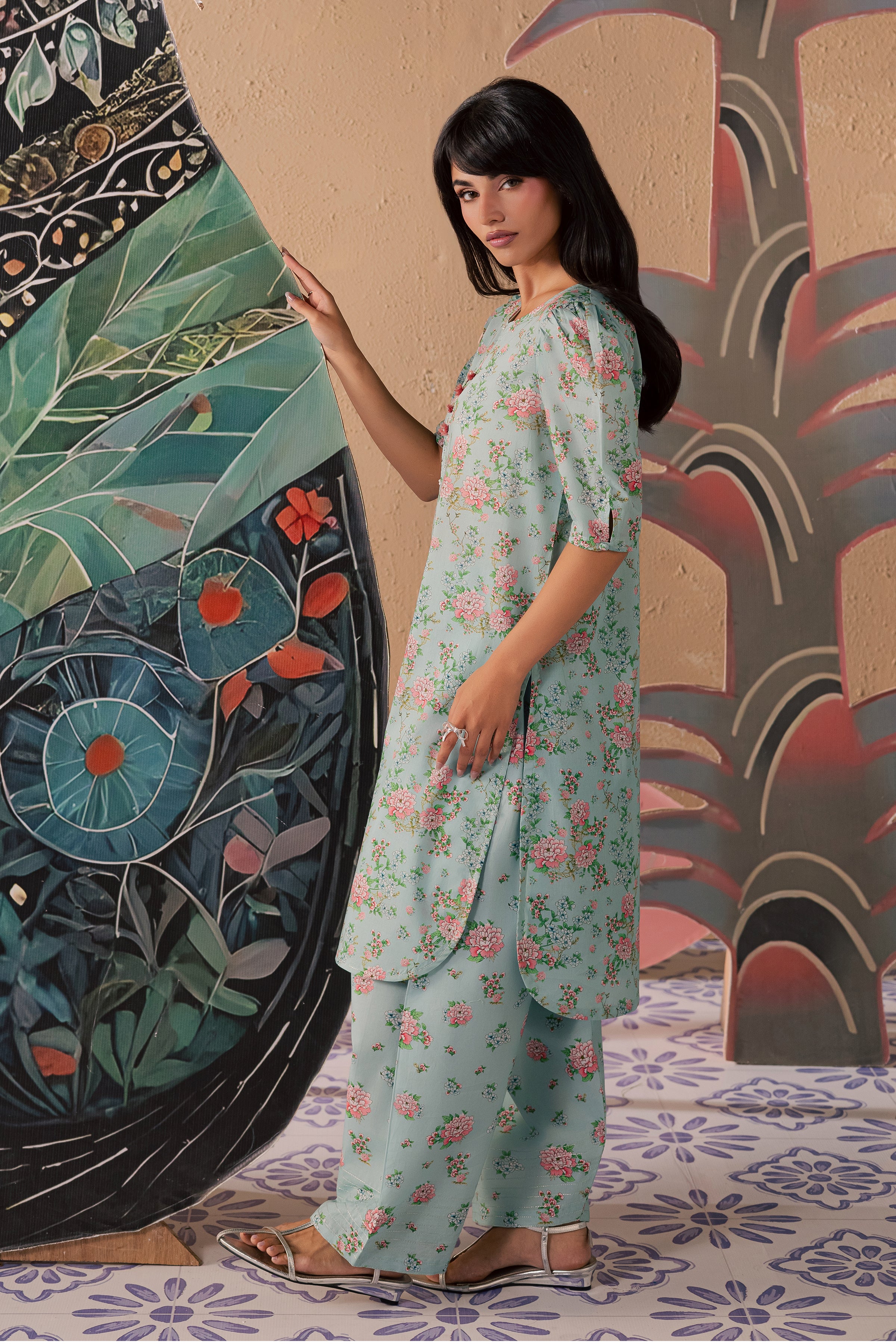  Blue Zerin 2Pc - Printed Lawn Dress BATIKSS26  BATIK   XS / Sky Blue / Lawn-S / Sky Blue / Lawn-M / Sky Blue / Lawn-L / Sky Blue / Lawn-XL / Sky Blue / Lawn