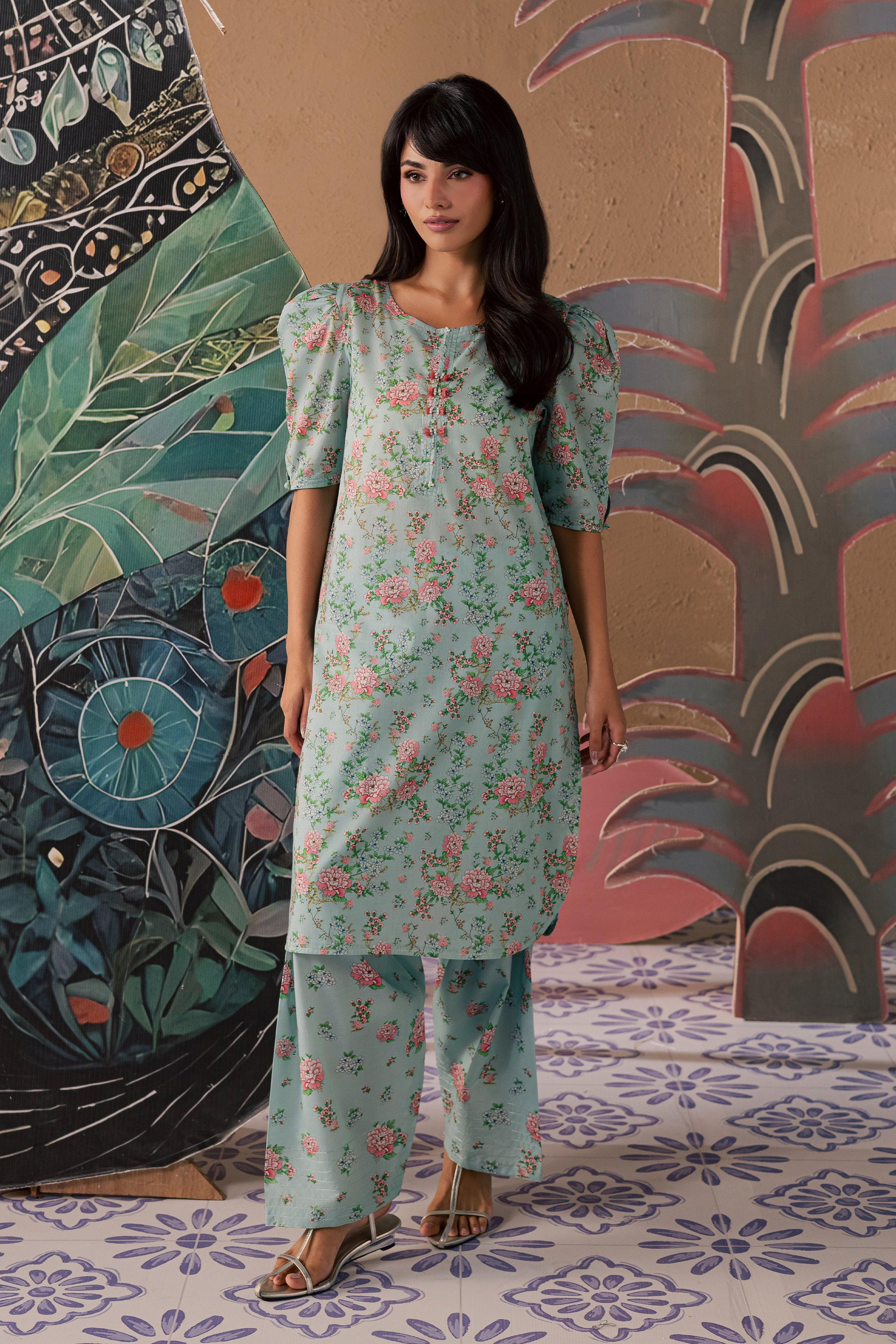  Blue Zerin 2Pc - Printed Lawn Dress BATIKSS26  BATIK   XS / Sky Blue / Lawn-S / Sky Blue / Lawn-M / Sky Blue / Lawn-L / Sky Blue / Lawn-XL / Sky Blue / Lawn