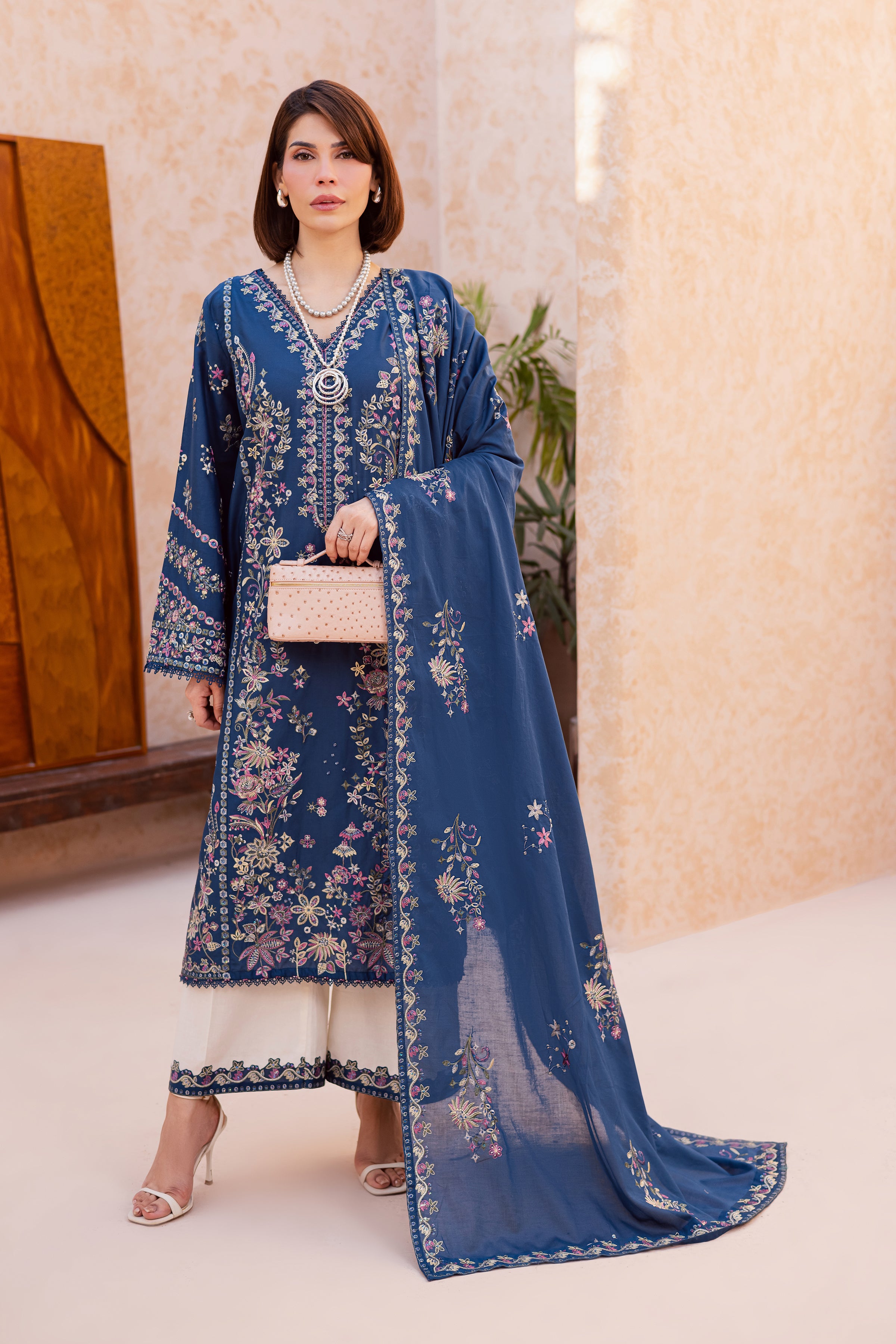  Bluebell 3Pc - Festive Embroidered Lawn BATIKEID2026  BATIK   XS / Blue Opal / Pima Lawn-S / Blue Opal / Pima Lawn-M / Blue Opal / Pima Lawn-L / Blue Opal / Pima Lawn-XL / Blue Opal / Pima Lawn