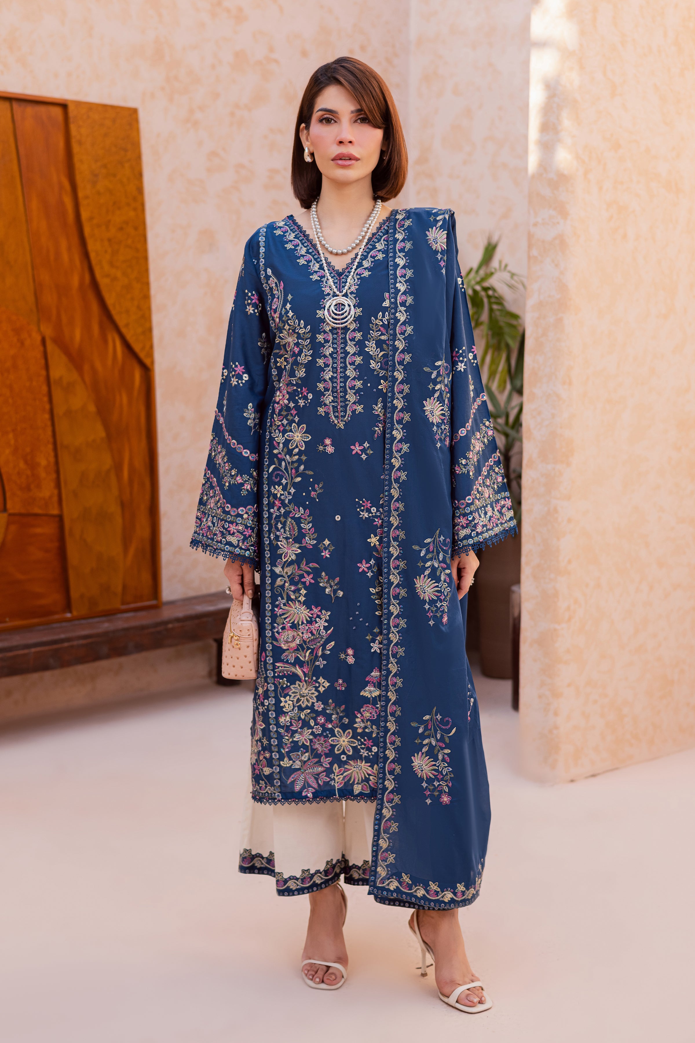  Bluebell 3Pc - Festive Embroidered Lawn BATIKEID2026  BATIK   XS / Blue Opal / Pima Lawn-S / Blue Opal / Pima Lawn-M / Blue Opal / Pima Lawn-L / Blue Opal / Pima Lawn-XL / Blue Opal / Pima Lawn