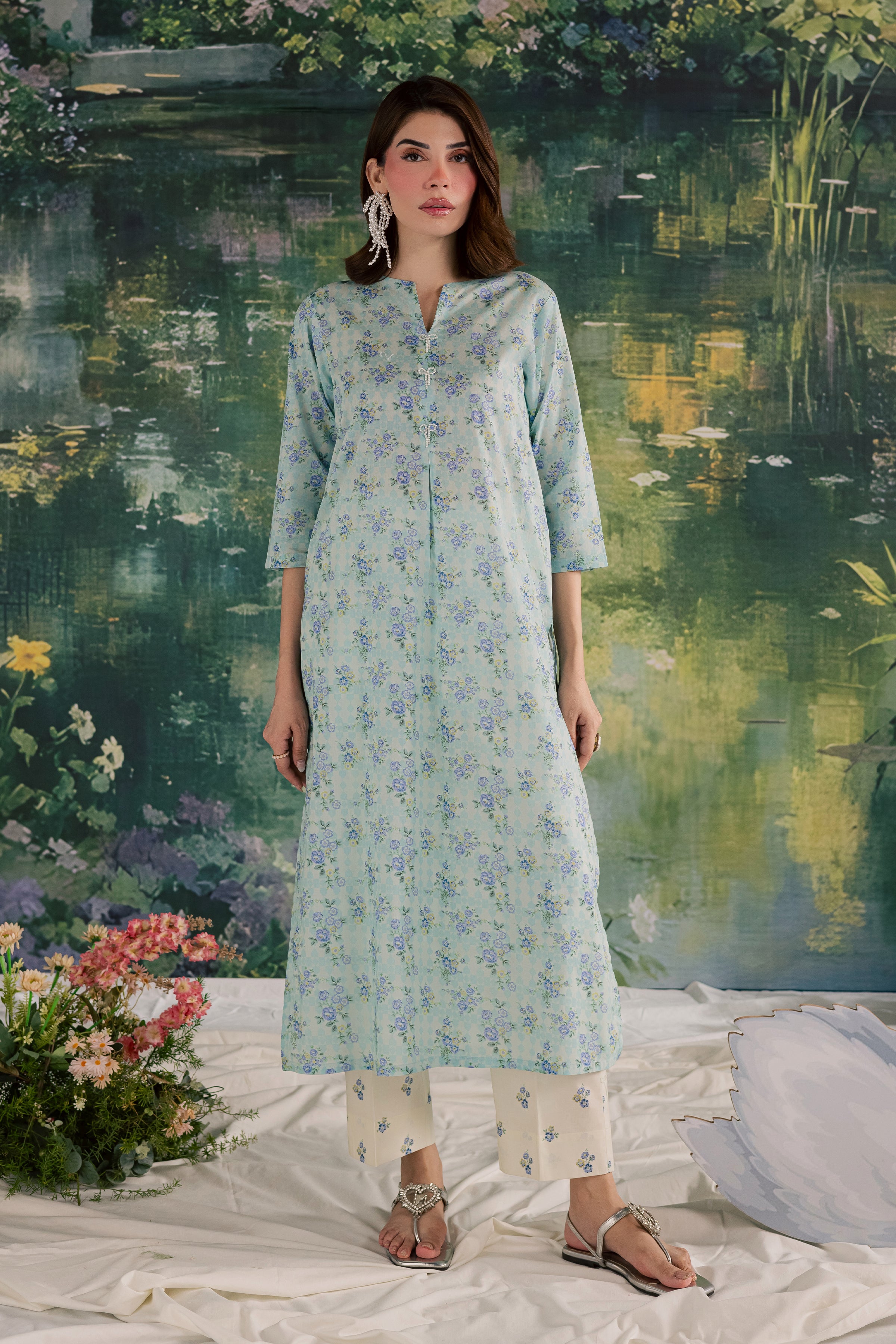  Bluey 2Pc - Printed Lawn Dress BATIKSS26  BATIK   XS / Blue / Lawn-S / Blue / Lawn-M / Blue / Lawn-L / Blue / Lawn-XL / Blue / Lawn