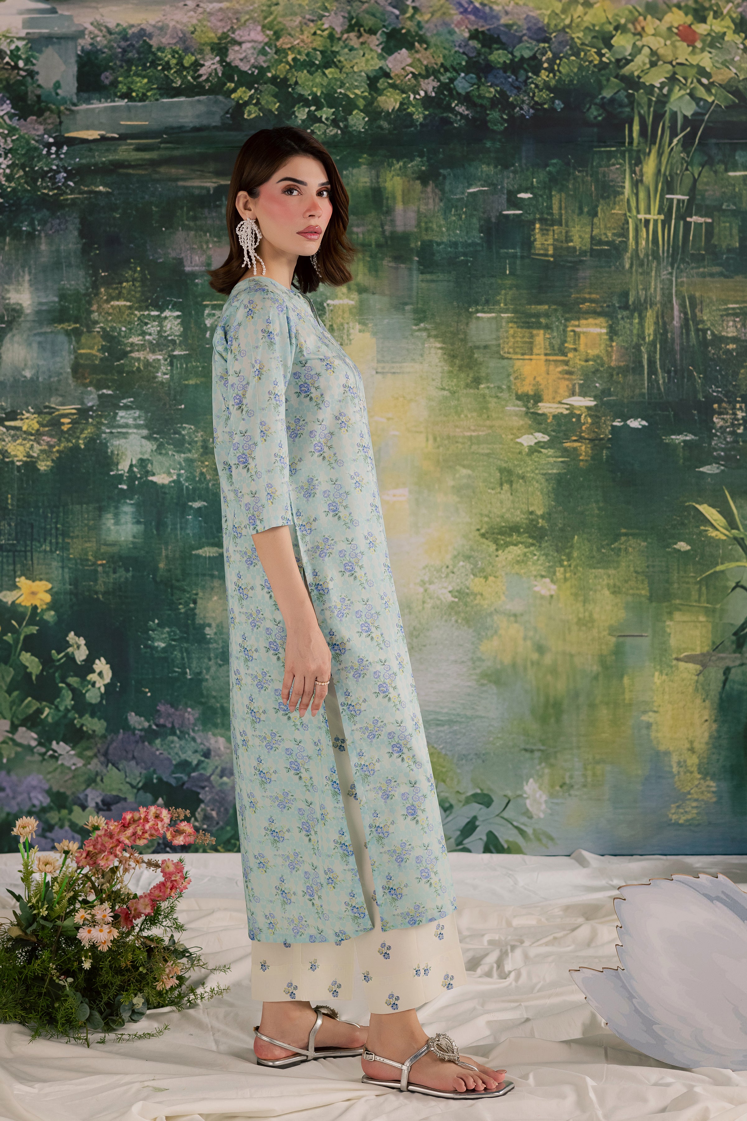  Bluey 2Pc - Printed Lawn Dress BATIKSS26  BATIK   XS / Blue / Lawn-S / Blue / Lawn-M / Blue / Lawn-L / Blue / Lawn-XL / Blue / Lawn