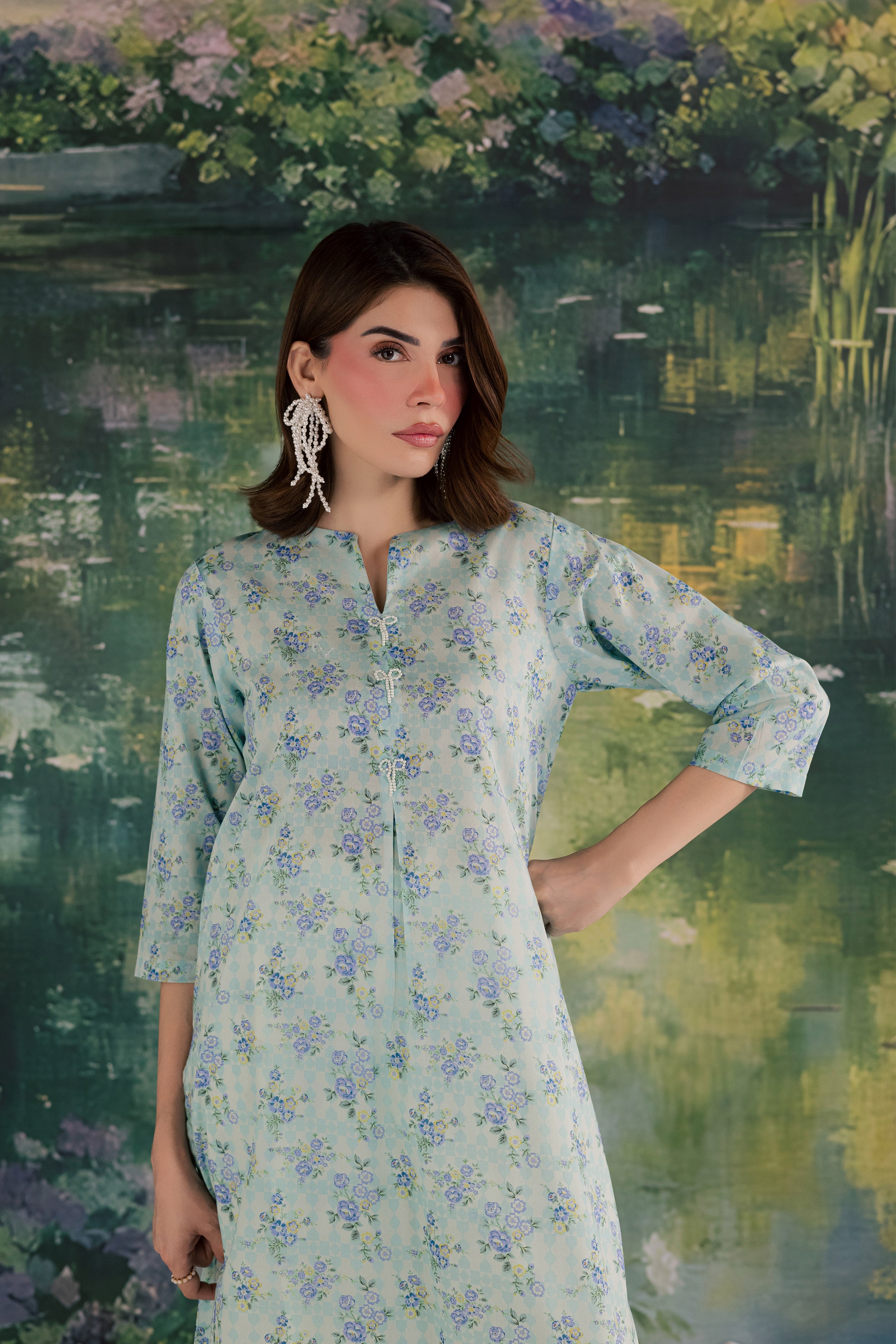  Bluey 2Pc - Printed Lawn Dress BATIKSS26  BATIK   XS / Blue / Lawn-S / Blue / Lawn-M / Blue / Lawn-L / Blue / Lawn-XL / Blue / Lawn