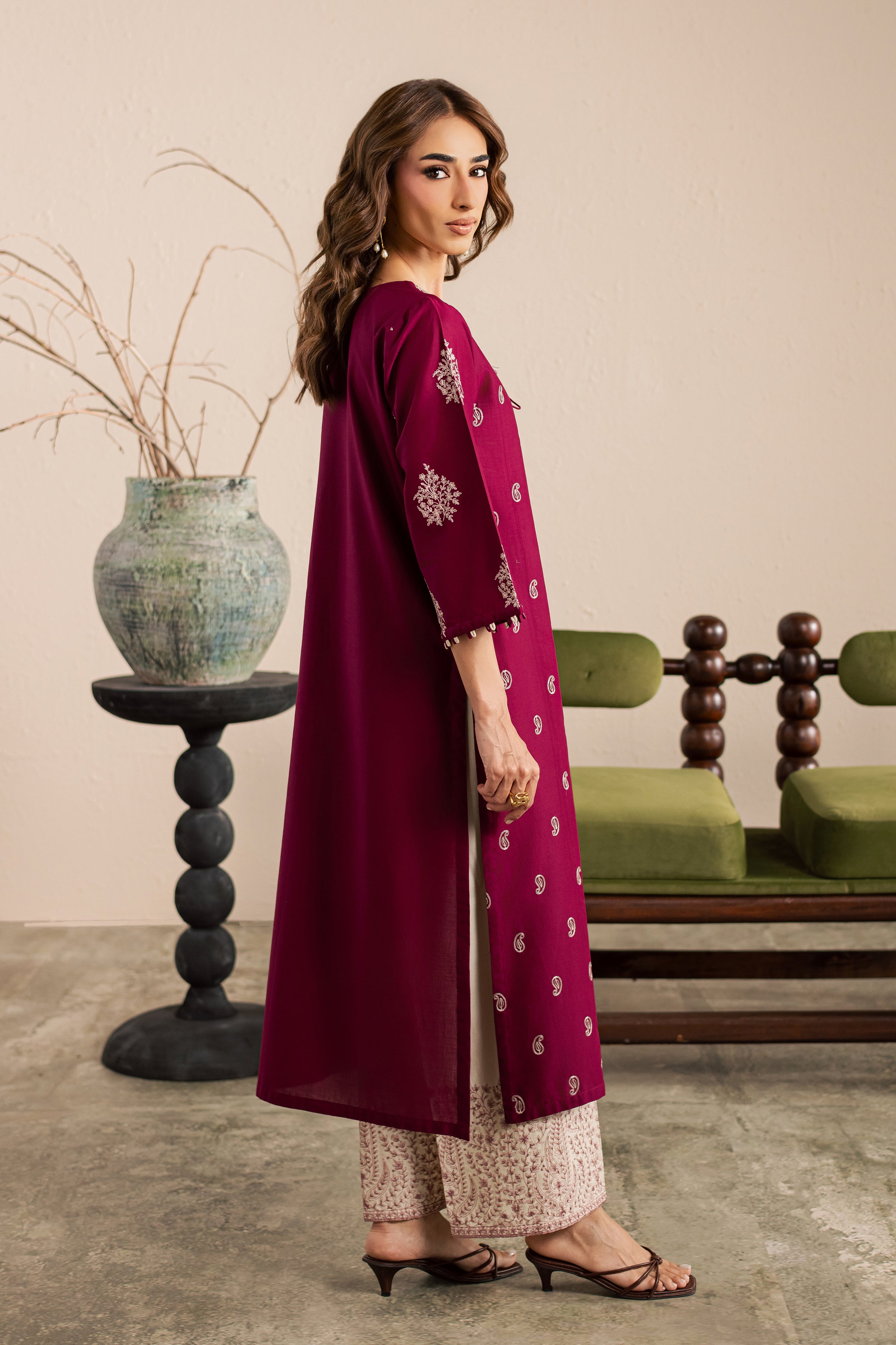  Bramble 2Pc - Embroidered Lawn Dress EverydayEdit26  BATIK   XS / Old Mauve / Pima Lawn-S / Old Mauve / Pima Lawn-M / Old Mauve / Pima Lawn-L / Old Mauve / Pima Lawn-XL / Old Mauve / Pima Lawn
