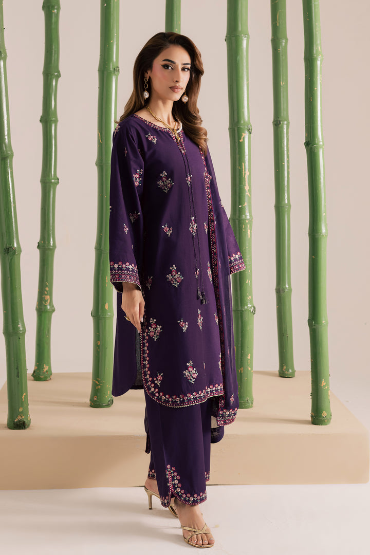  Brasilia 3Pc - Embroidered Khaddar Dress BATIK WINTER PRET 2025  BATIK   XS / Purple / Khaddar-S / Purple / Khaddar-M / Purple / Khaddar-L / Purple / Khaddar-XL / Purple / Khaddar