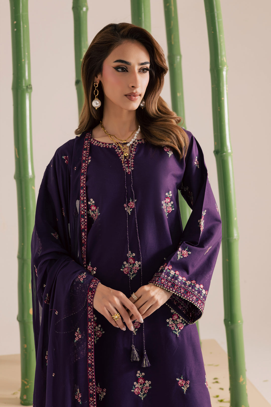  Brasilia 3Pc - Embroidered Khaddar Dress BATIK WINTER PRET 2025  BATIK   XS / Purple / Khaddar-S / Purple / Khaddar-M / Purple / Khaddar-L / Purple / Khaddar-XL / Purple / Khaddar