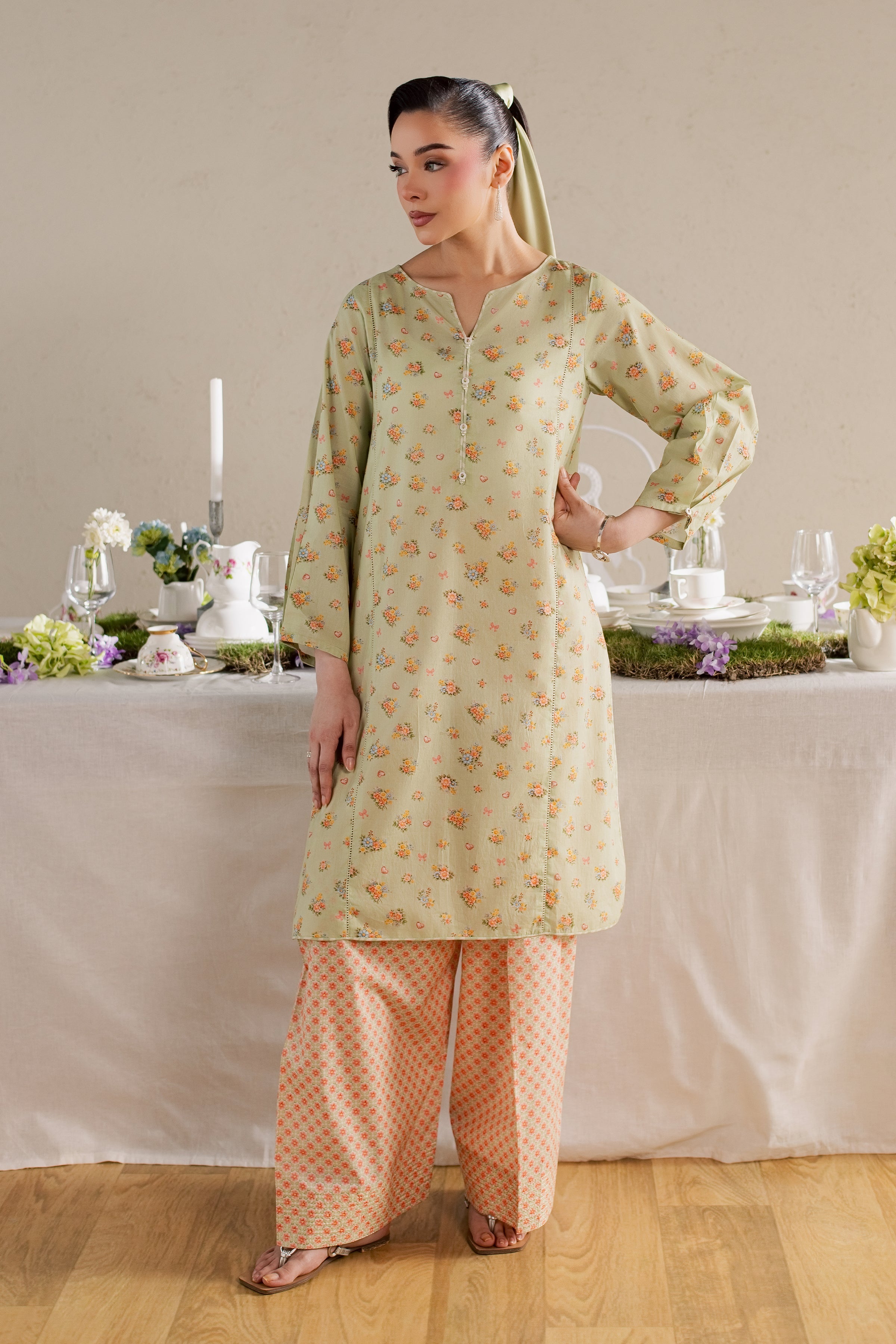  Brian 2Pc - Printed Lawn Dress BATIKSS26  BATIK   XS / Green / Lawn-S / Green / Lawn-M / Green / Lawn-L / Green / Lawn-XL / Green / Lawn