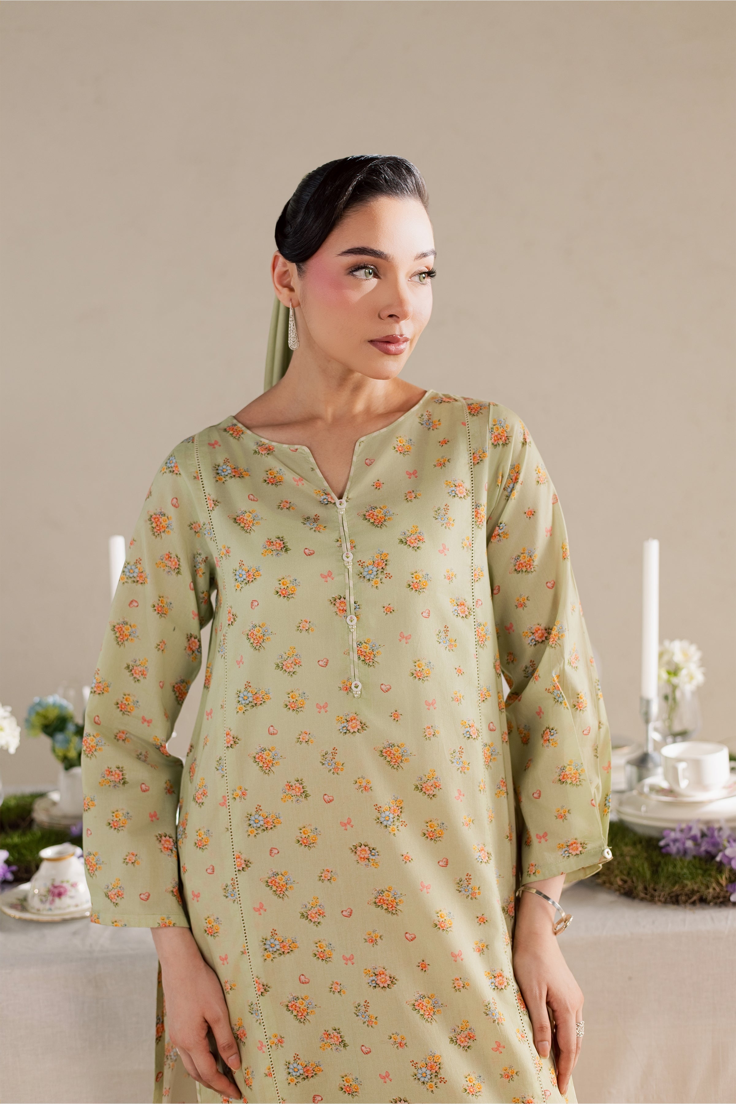  Brian 2Pc - Printed Lawn Dress BATIKSS26  BATIK   XS / Green / Lawn-S / Green / Lawn-M / Green / Lawn-L / Green / Lawn-XL / Green / Lawn
