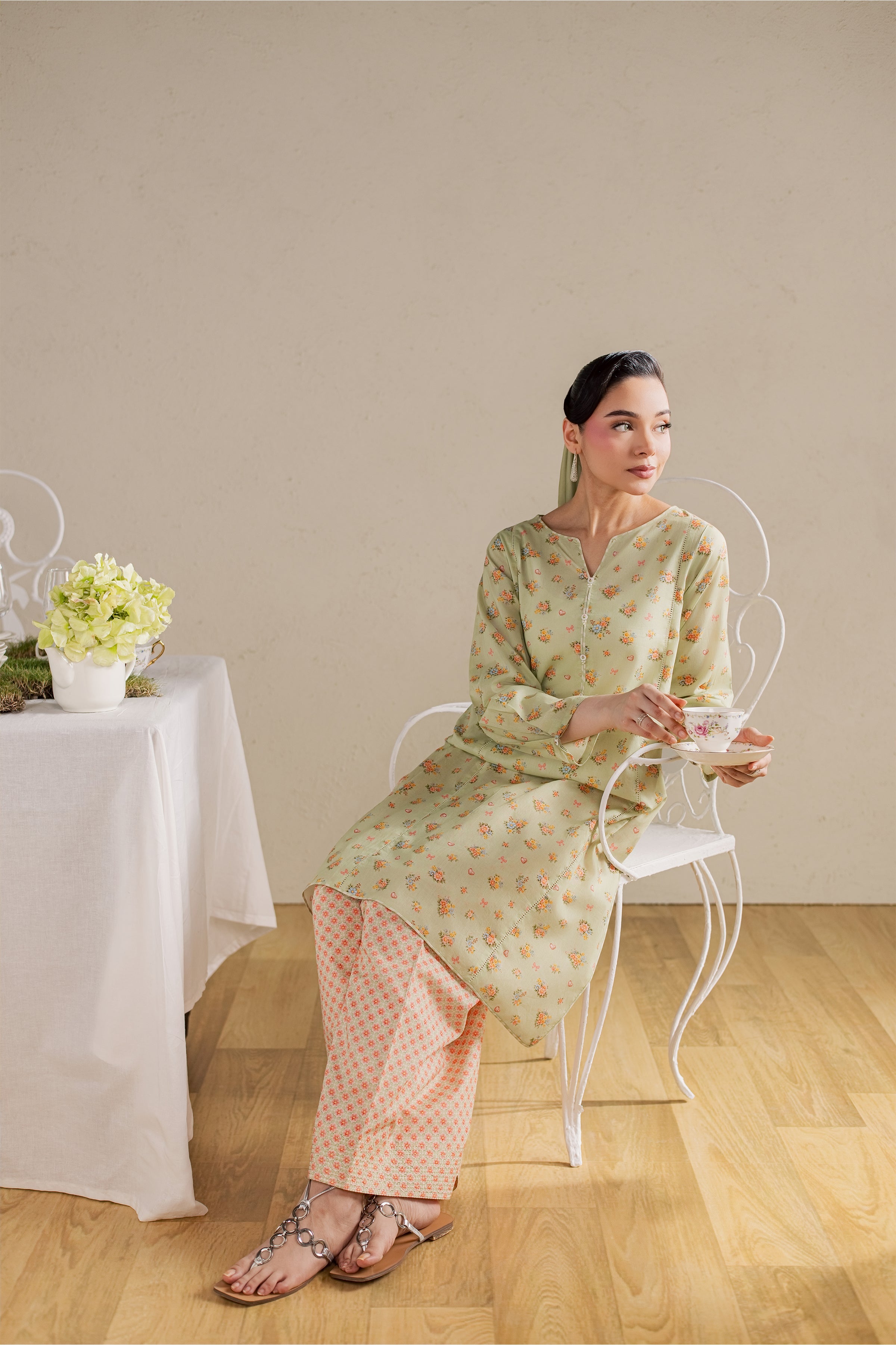  Brian 2Pc - Printed Lawn Dress BATIKSS26  BATIK   XS / Green / Lawn-S / Green / Lawn-M / Green / Lawn-L / Green / Lawn-XL / Green / Lawn