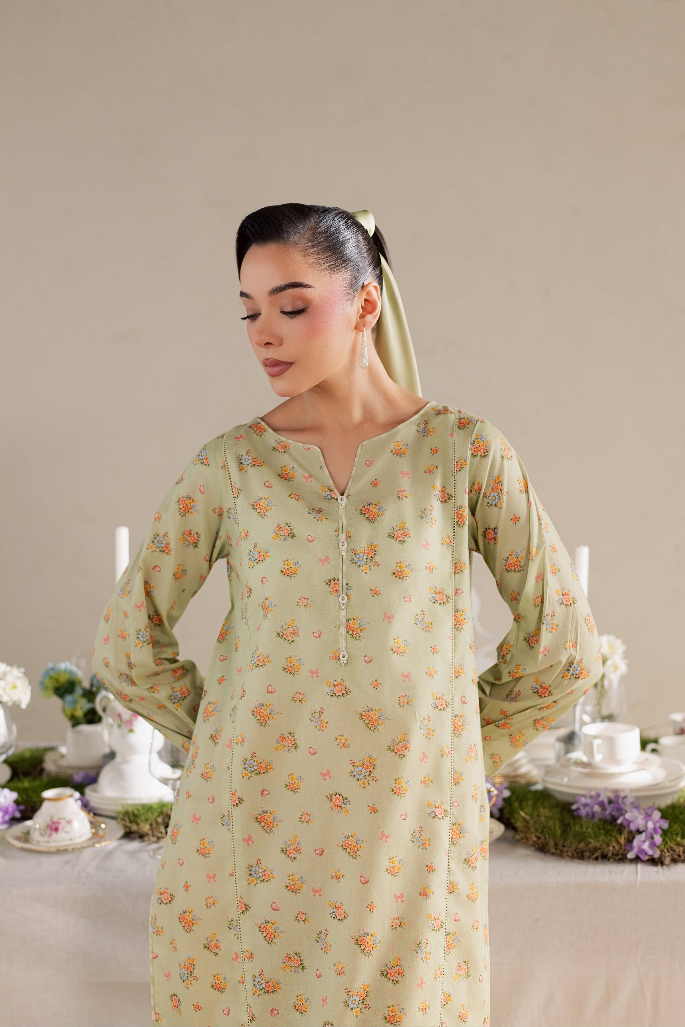 Brian 2Pc - Printed Lawn Dress BATIKSS26  BATIK   XS / Green / Lawn-S / Green / Lawn-M / Green / Lawn-L / Green / Lawn-XL / Green / Lawn