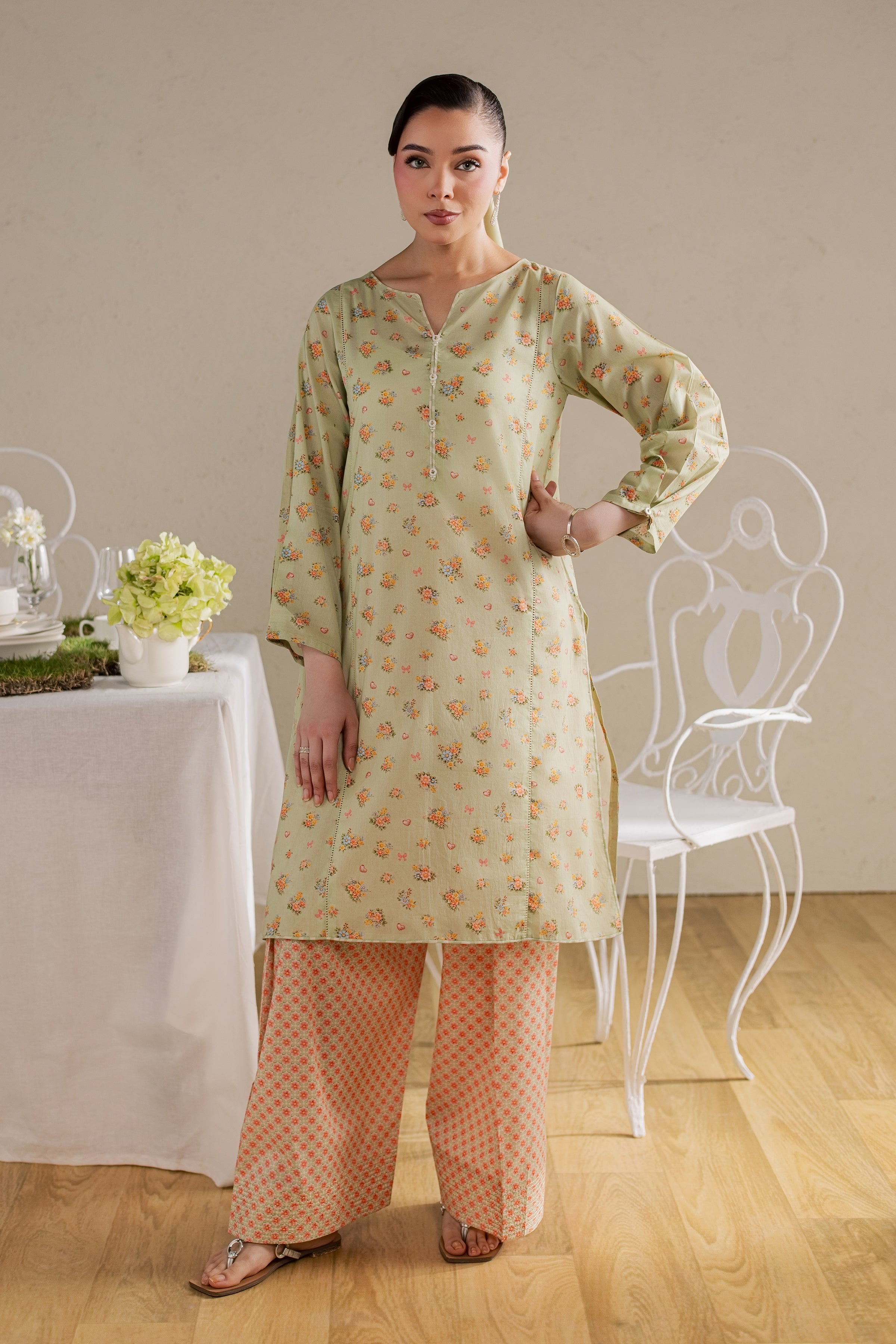  Brian 2Pc - Printed Lawn Dress BATIKSS26  BATIK   XS / Green / Lawn-S / Green / Lawn-M / Green / Lawn-L / Green / Lawn-XL / Green / Lawn