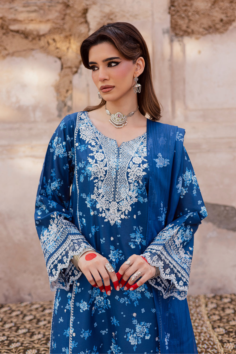  Brynn 3Pc - Festive Eid Prints BATIKEID2026  BATIK   XS / Blue / Lawn-S / Blue / Lawn-M / Blue / Lawn-L / Blue / Lawn-XL / Blue / Lawn