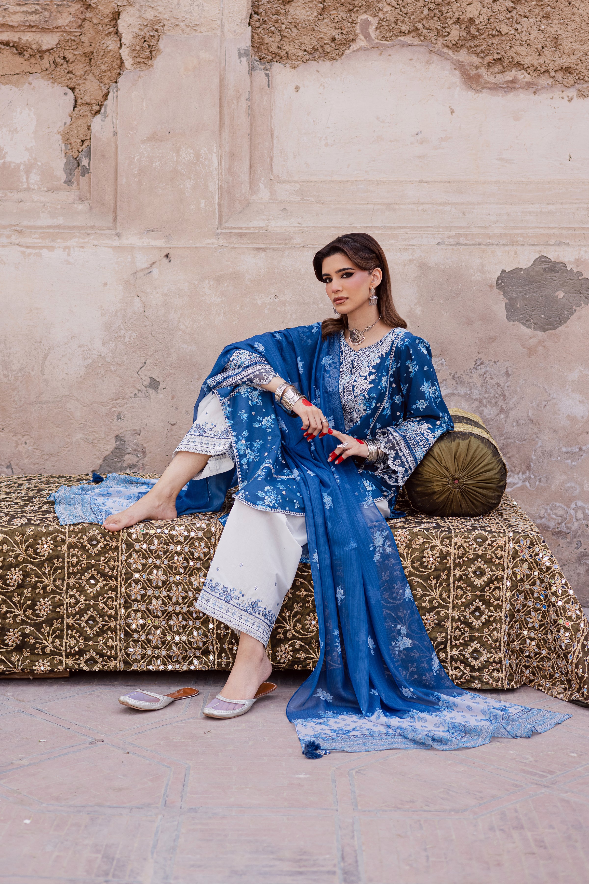  Brynn 3Pc - Festive Eid Prints BATIKEID2026  BATIK   XS / Blue / Lawn-S / Blue / Lawn-M / Blue / Lawn-L / Blue / Lawn-XL / Blue / Lawn