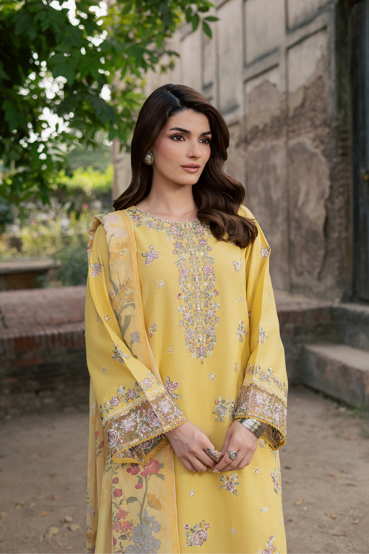 Butter Saffron 3Pc - Embroidered Khaddar Pret PRETKHADDAR2026  BATIK   XS / Ochre / Khaddar