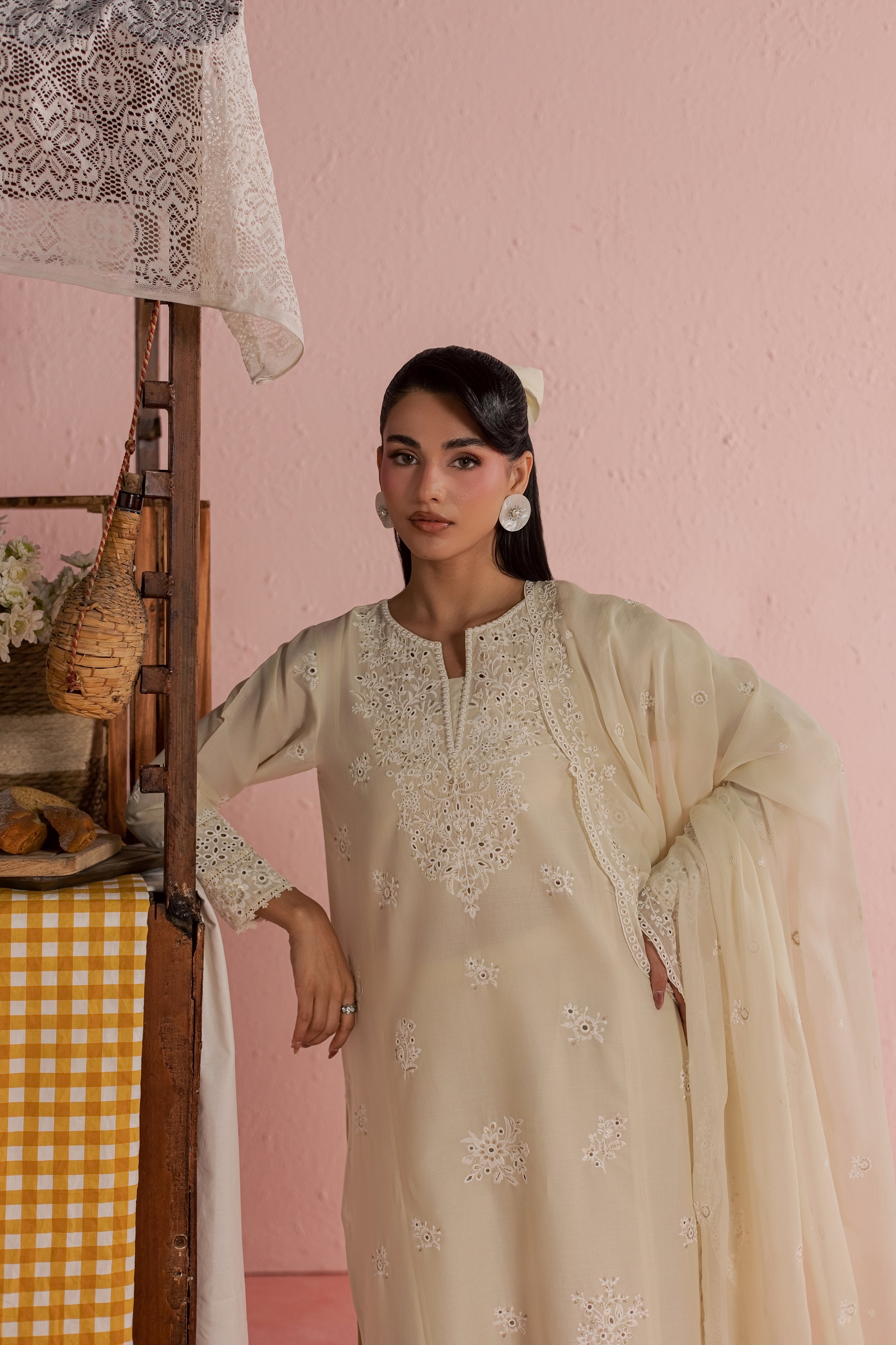 Caramel 3Pc - Embroidered Lawn Dress BATIKSS26  BATIK   XS / Beige / Pima Lawn-S / Beige / Pima Lawn-M / Beige / Pima Lawn-L / Beige / Pima Lawn-XL / Beige / Pima Lawn