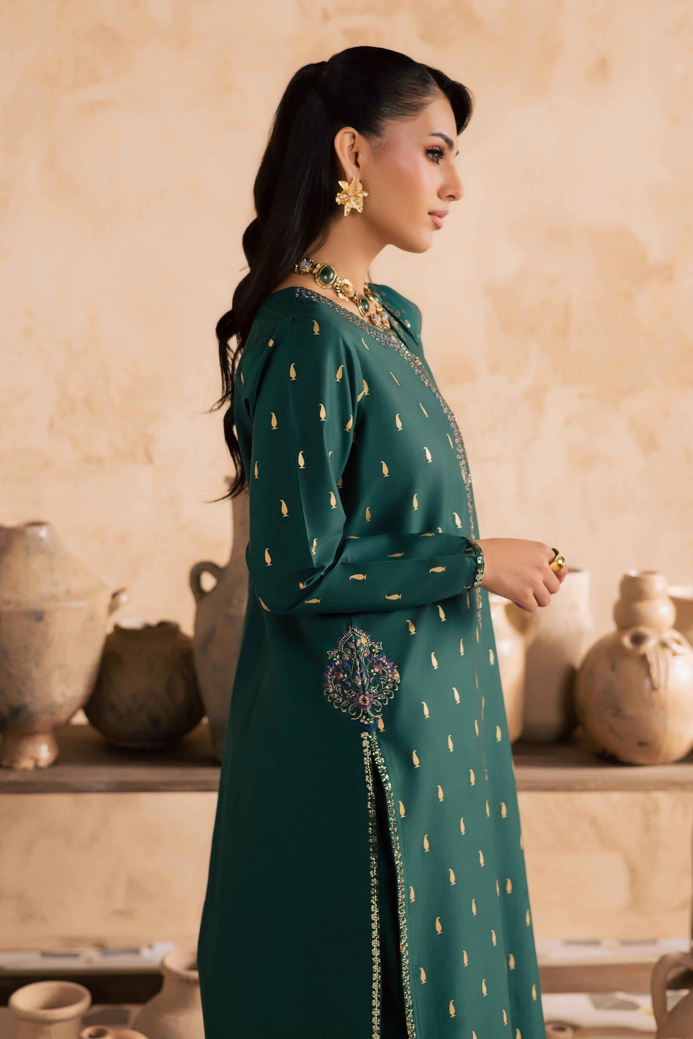  Caspien 3Pc - Embroidered Festive Pret BATIKSS26  BATIK   XS / Perzik Green / Giza-S / Perzik Green / Giza-M / Perzik Green / Giza-L / Perzik Green / Giza-XL / Perzik Green / Giza